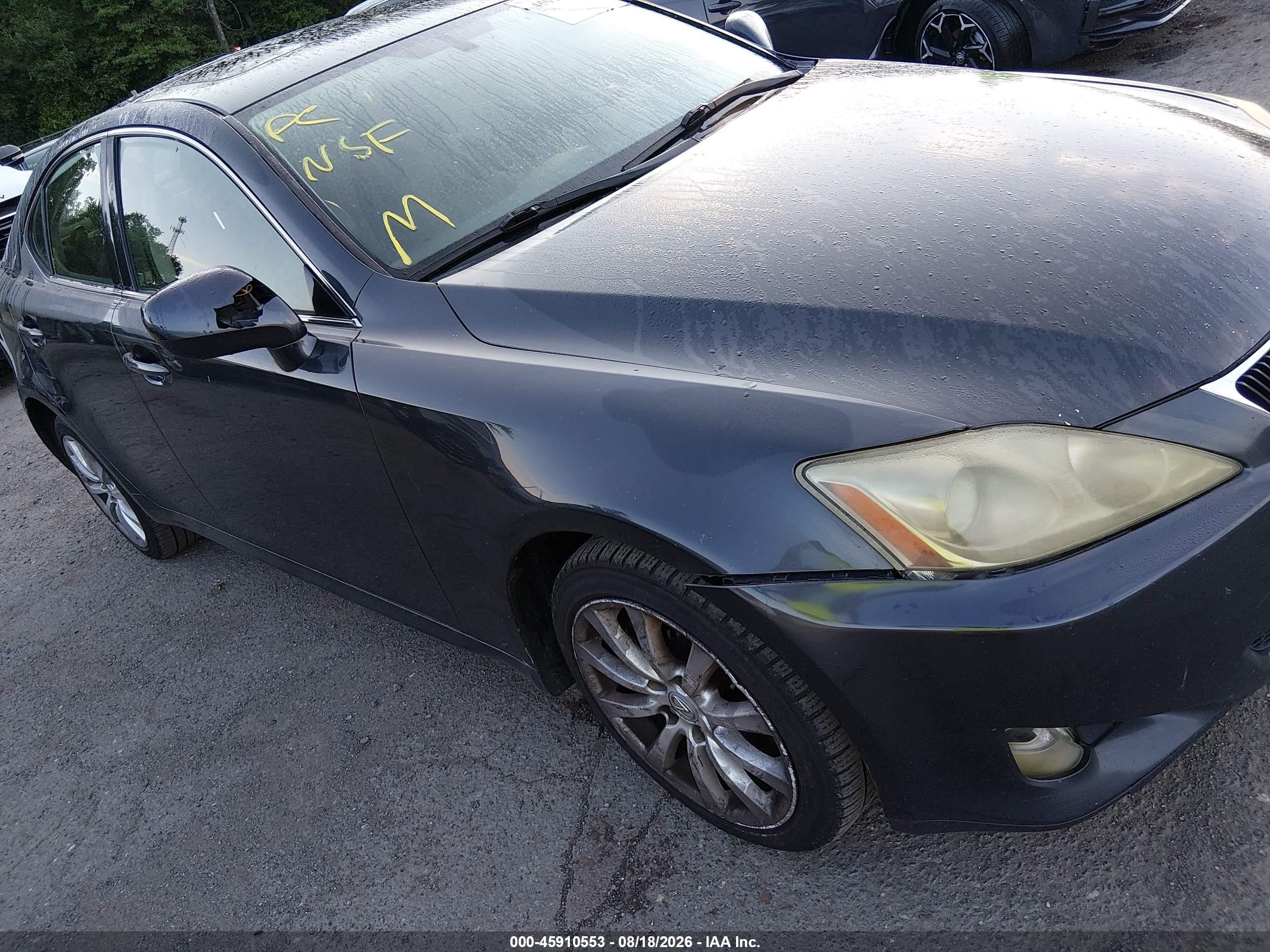 2007 Lexus Is 250   Black vin: JTHCK262972010485