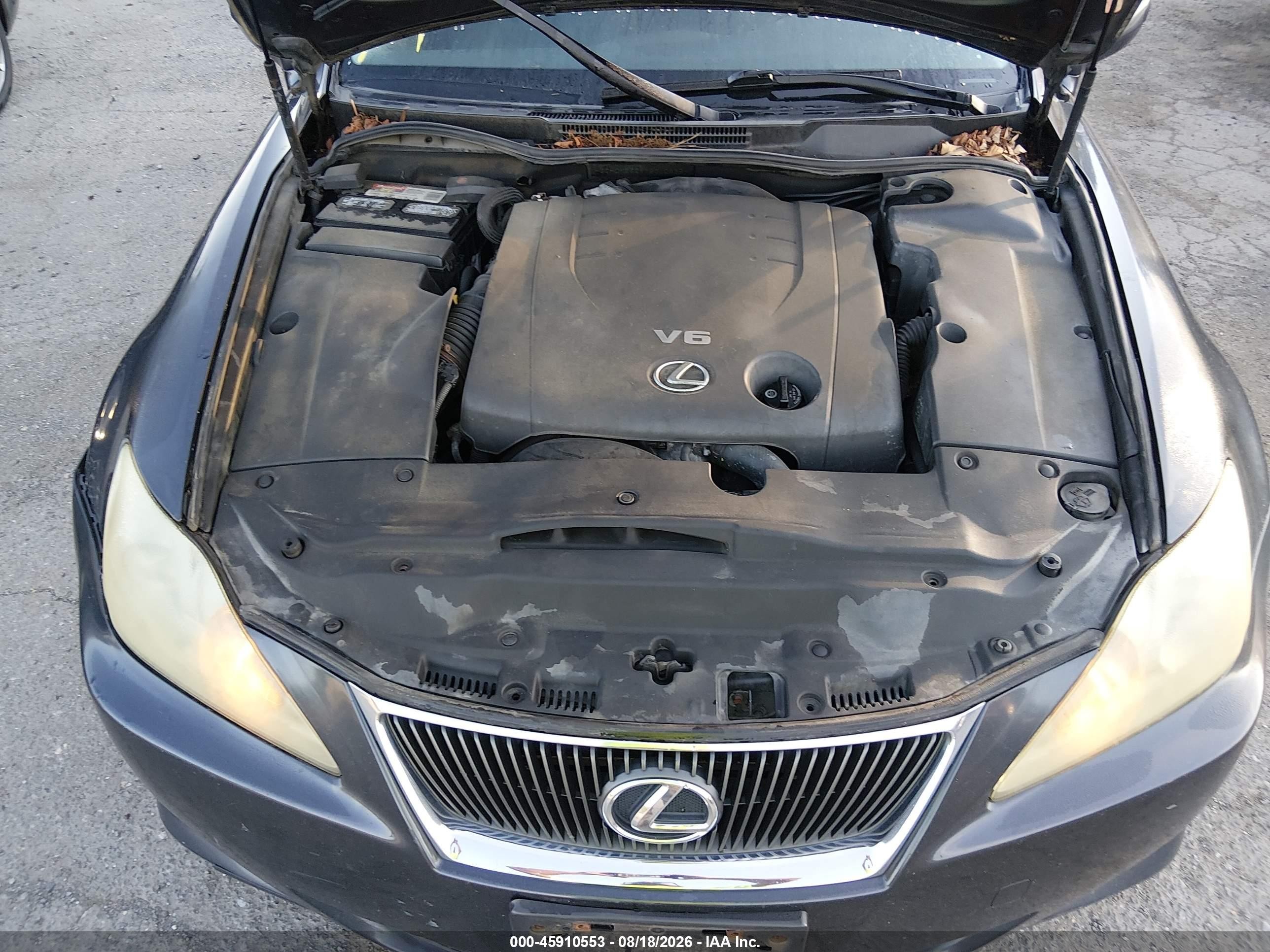 2007 Lexus Is 250   Black vin: JTHCK262972010485