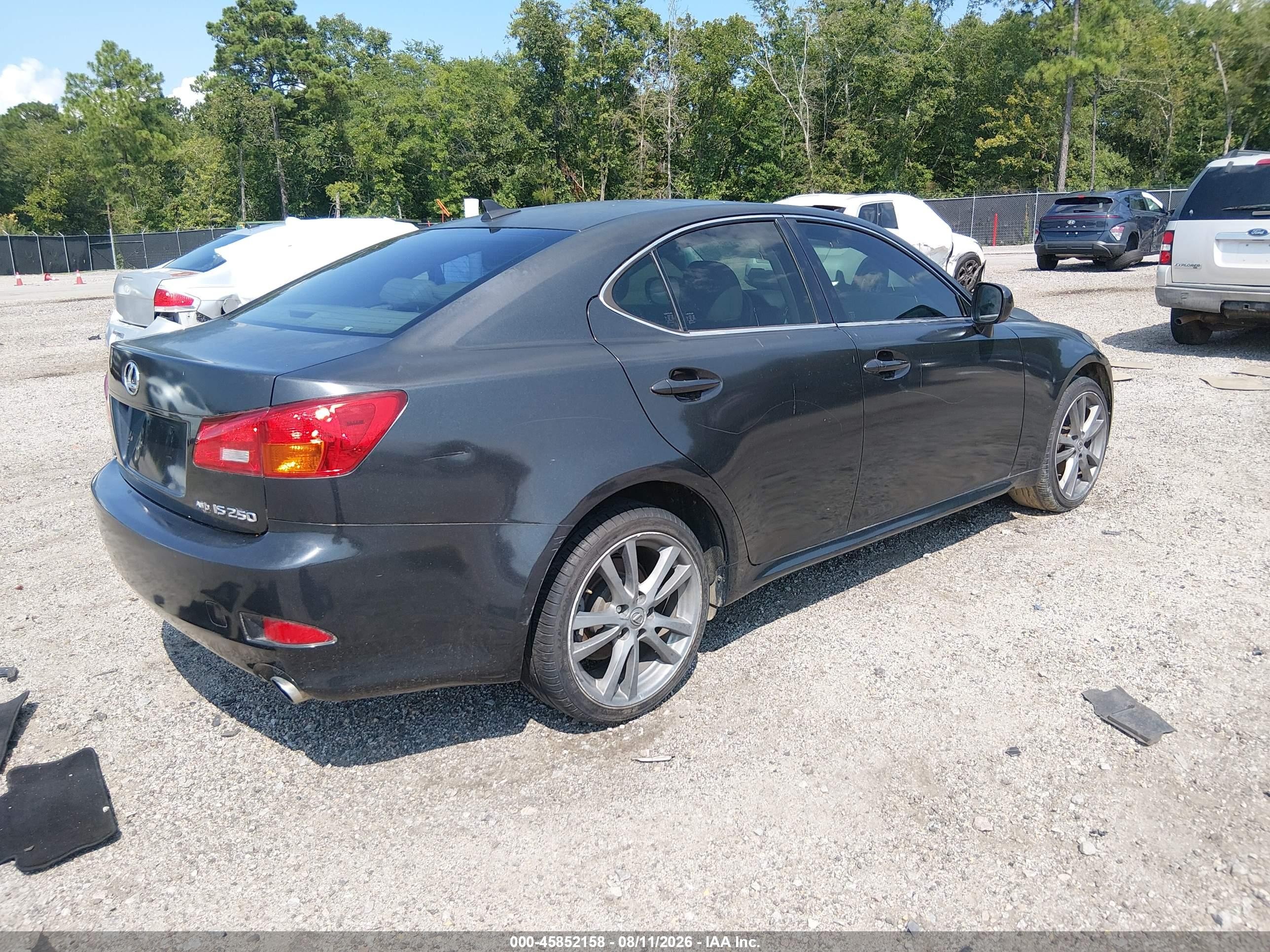 2008 Lexus Is 250   Black vin: JTHCK262982024730