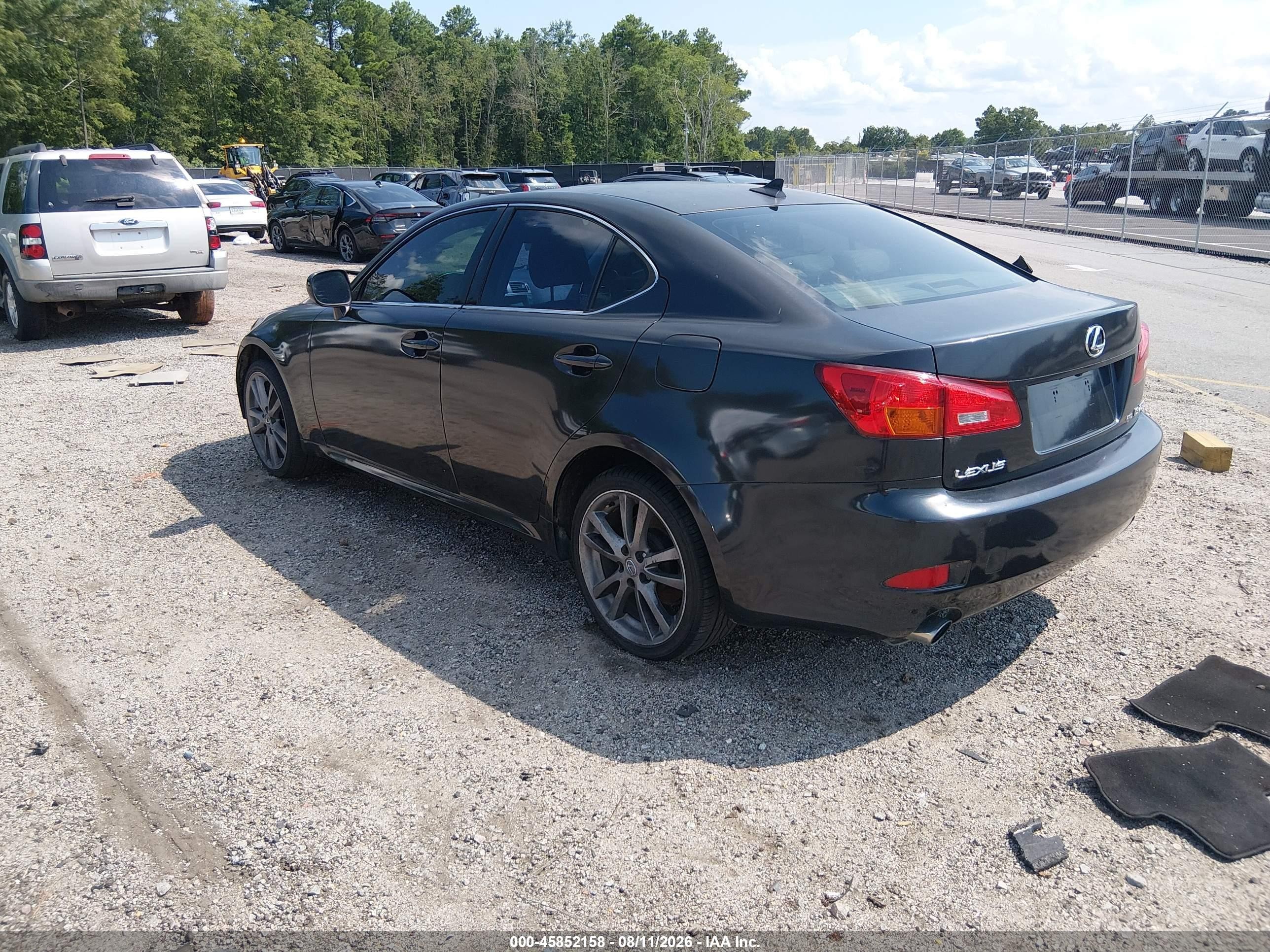 2008 Lexus Is 250   Black vin: JTHCK262982024730