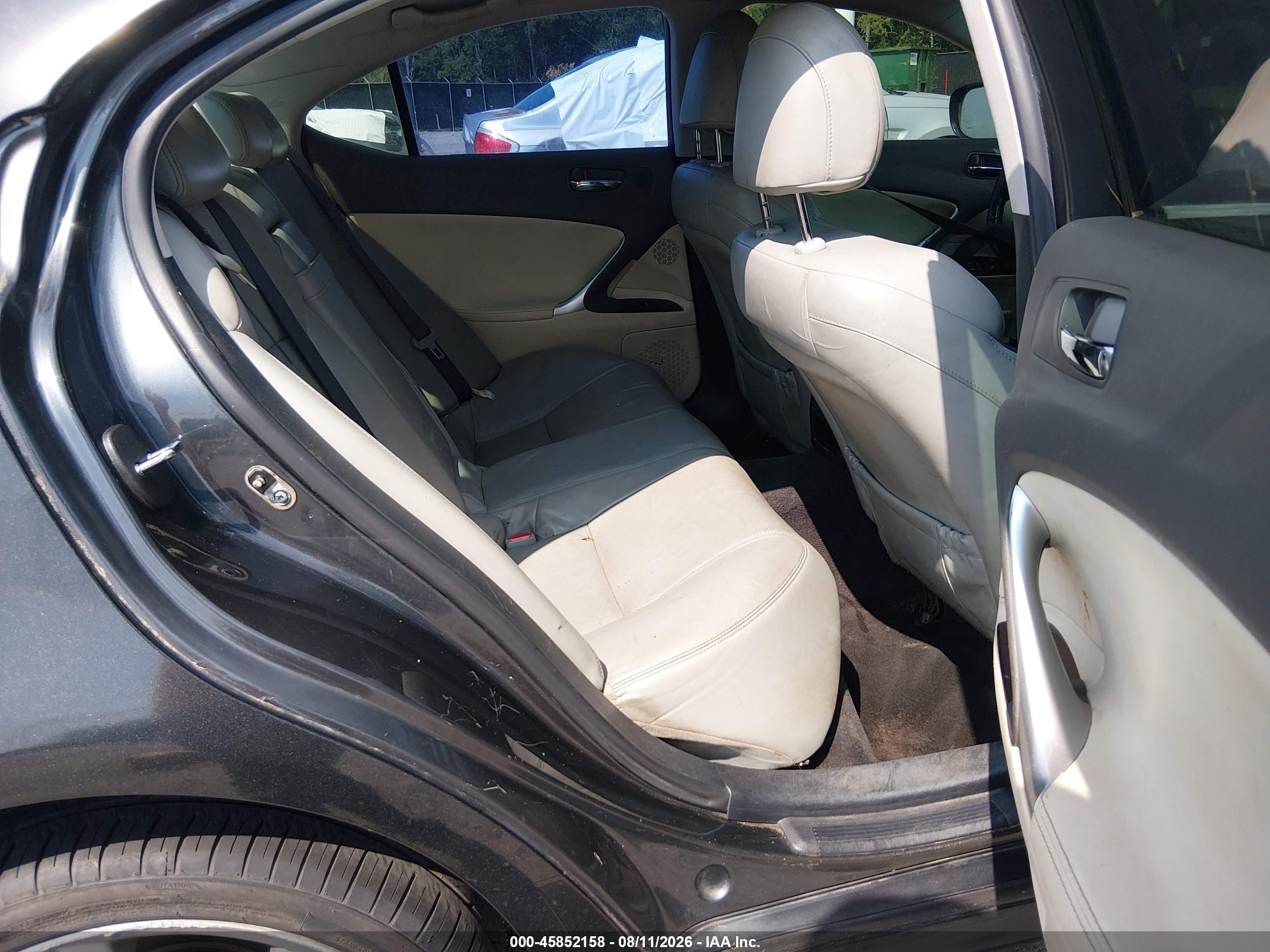 2008 Lexus Is 250   Black vin: JTHCK262982024730
