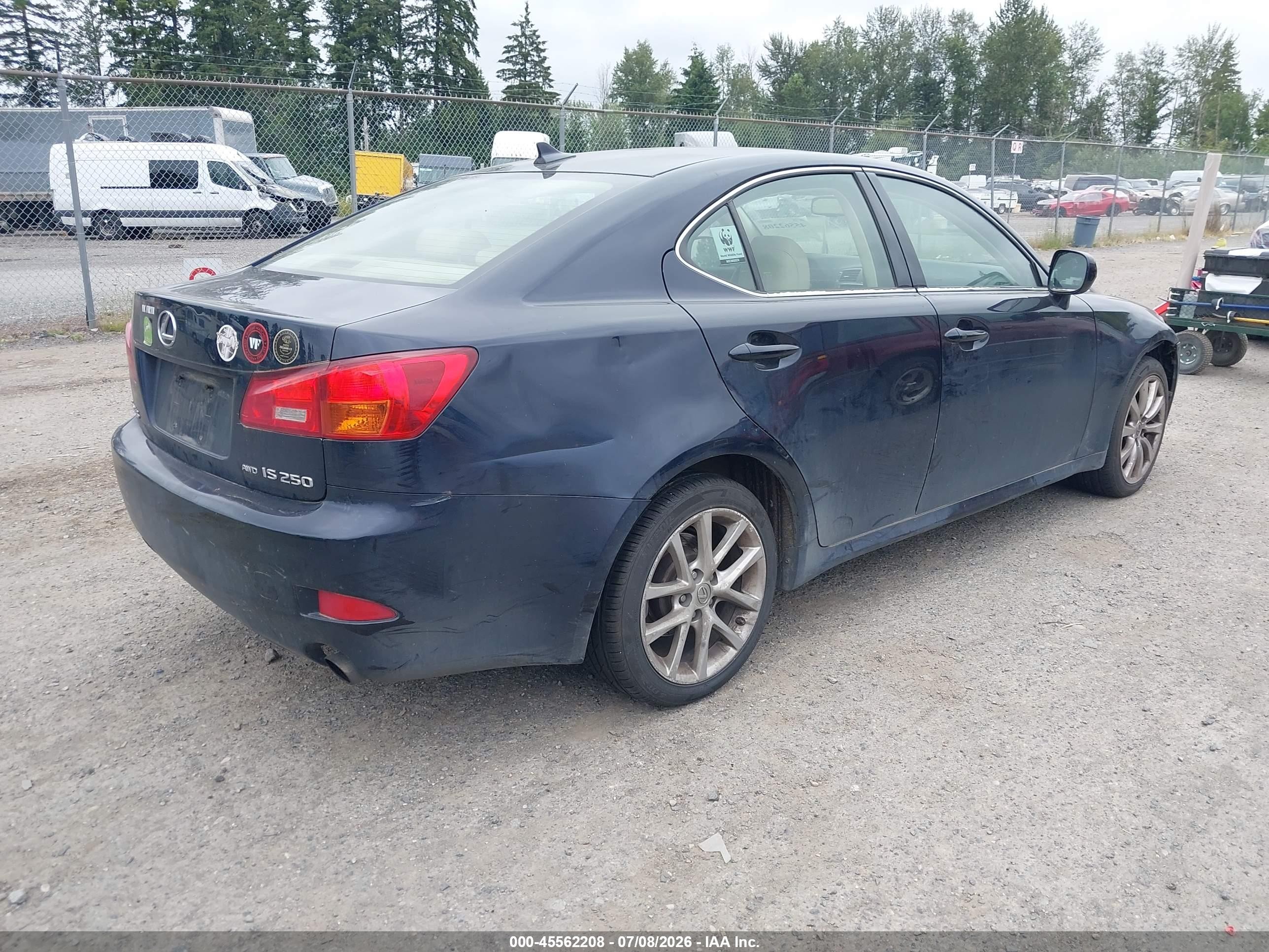 2008 Lexus Is 250   Blue vin: JTHCK262X85016960