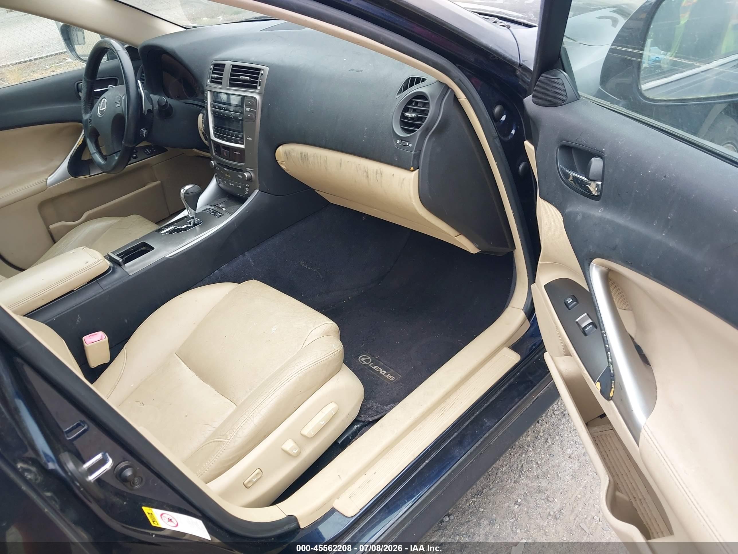2008 Lexus Is 250   Blue vin: JTHCK262X85016960