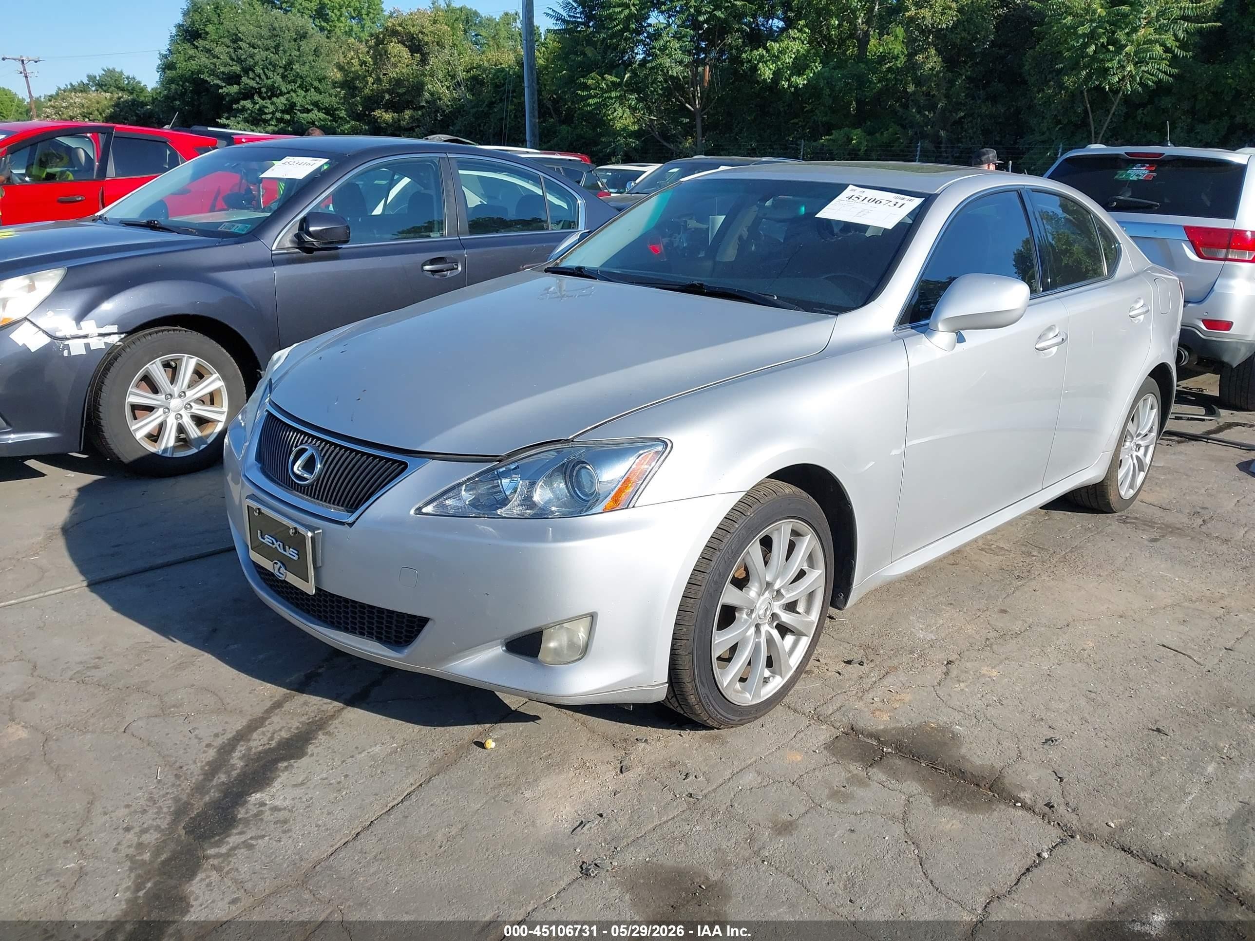 2008 Lexus Is 250   Silver vin: JTHCK262X85018272