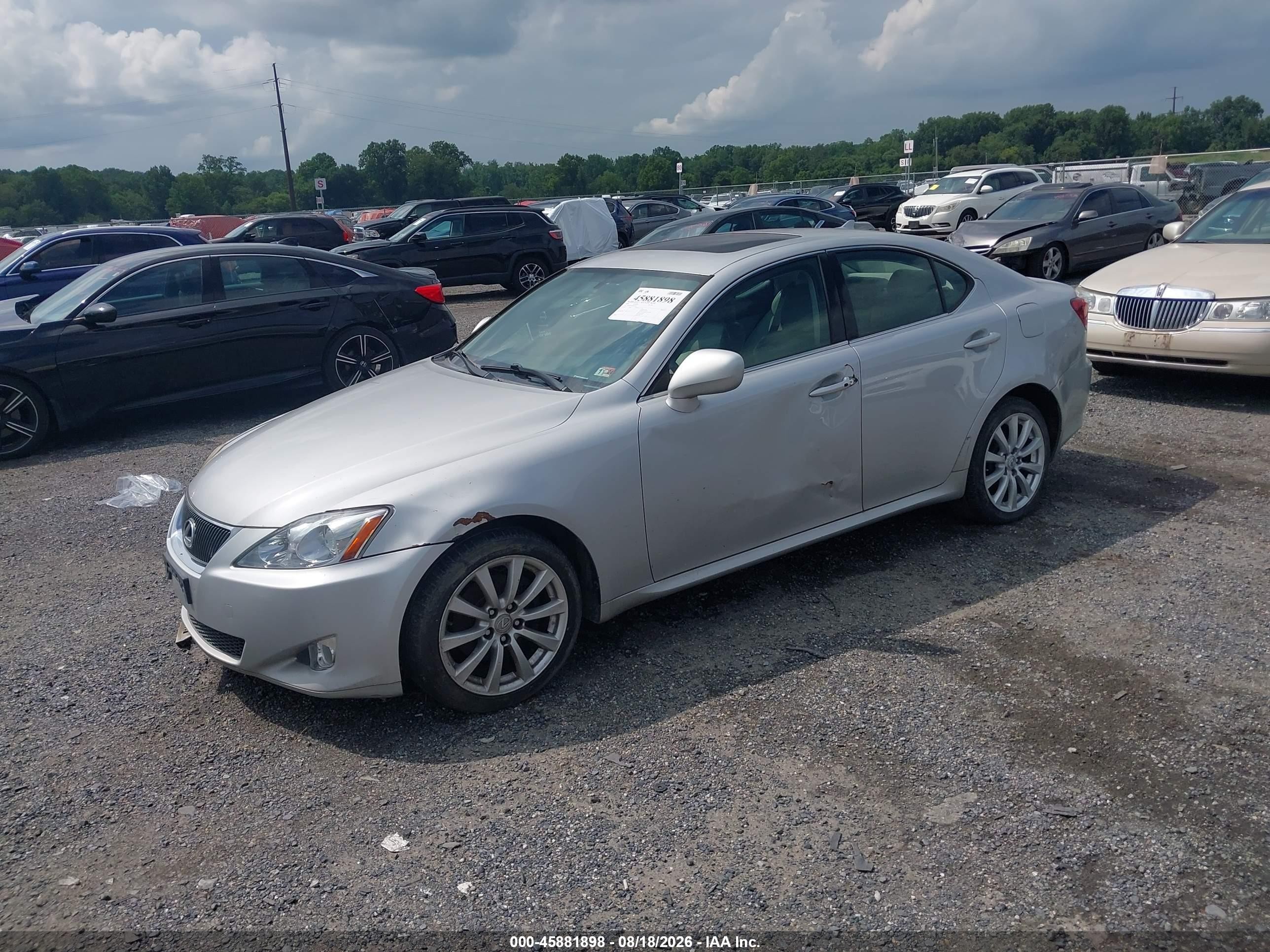 2008 Lexus Is 250   Серебряный vin: JTHCK262X85021432