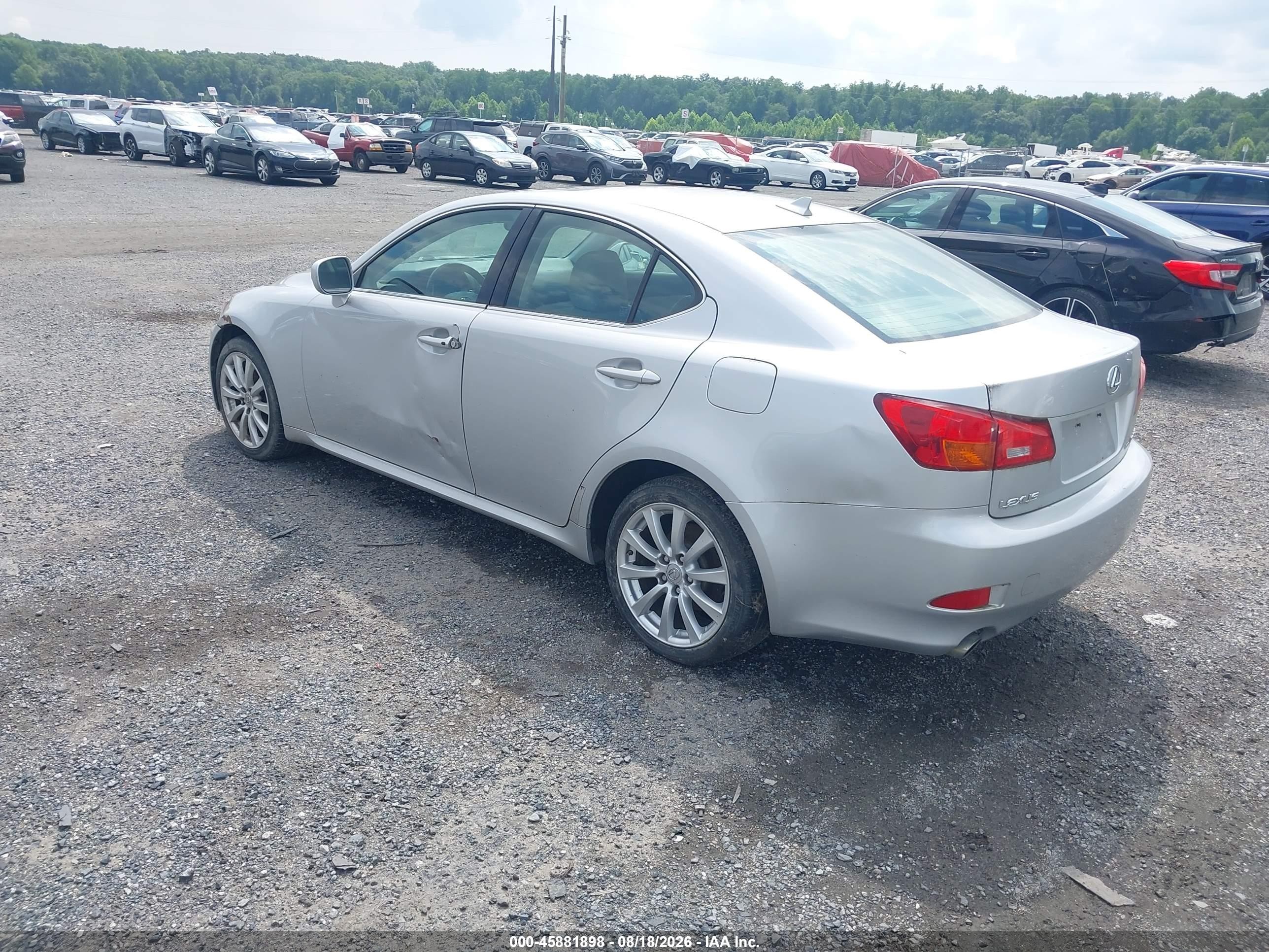 2008 Lexus Is 250   Серебряный vin: JTHCK262X85021432