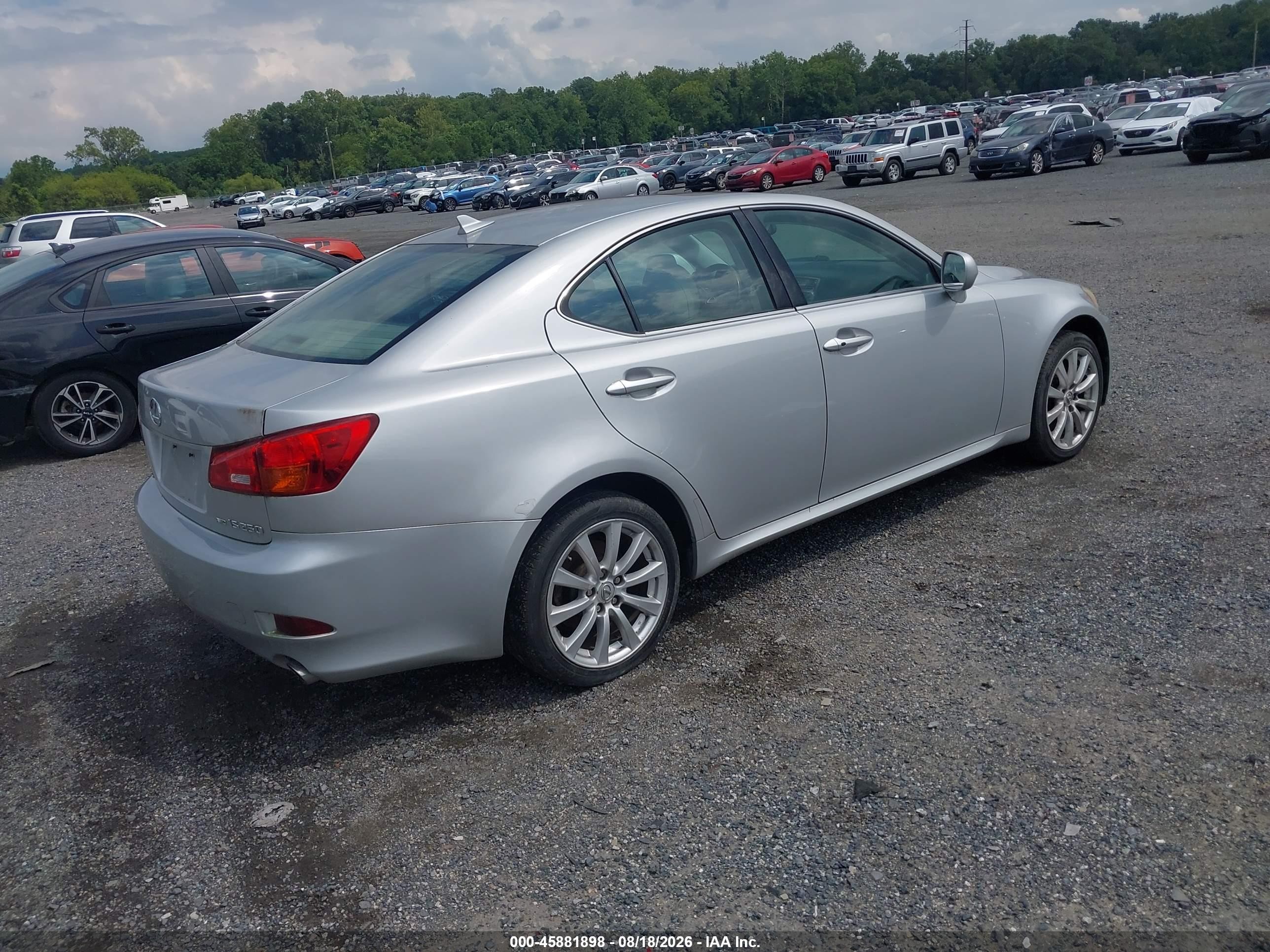 2008 Lexus Is 250   Серебряный vin: JTHCK262X85021432