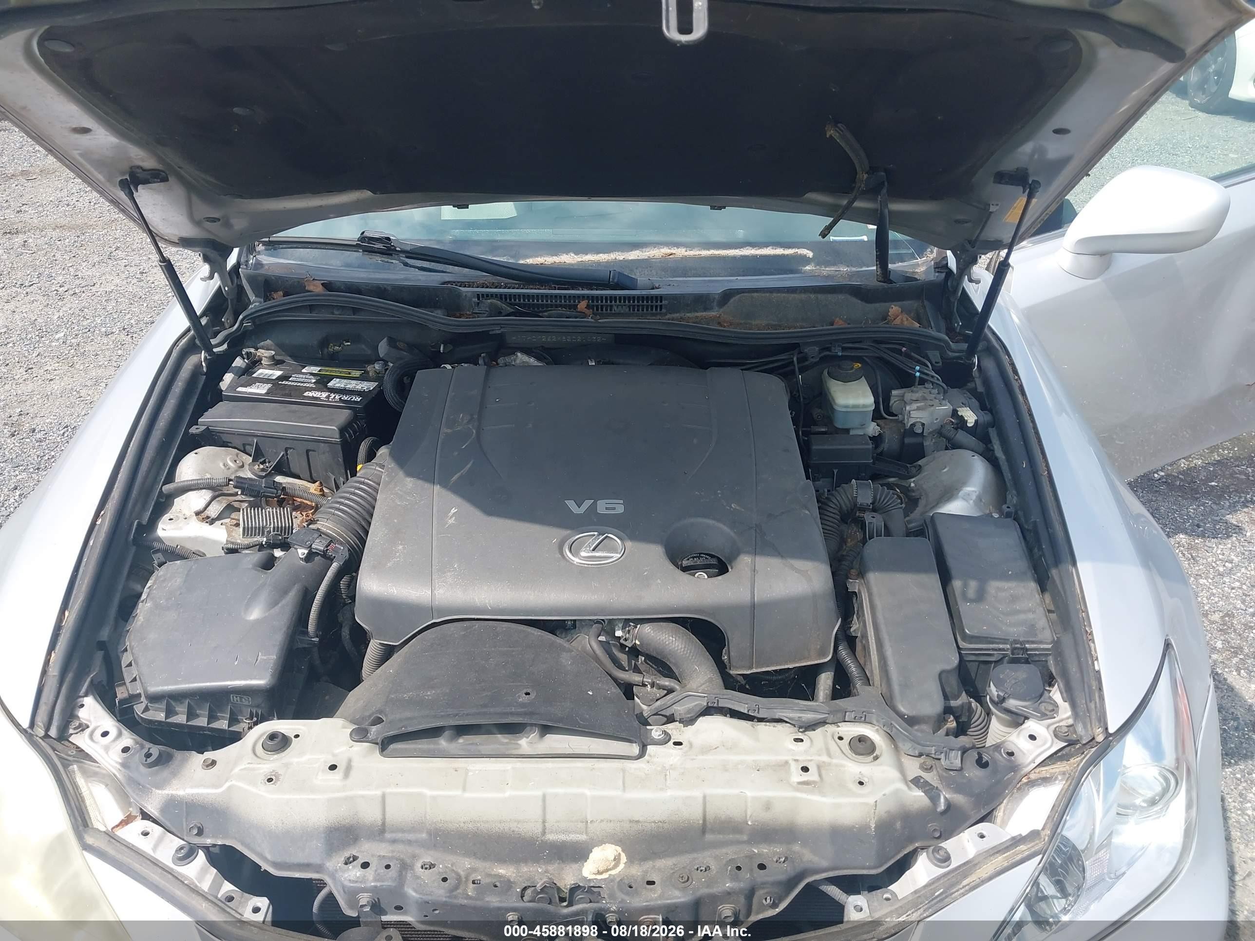 2008 Lexus Is 250   Серебряный vin: JTHCK262X85021432