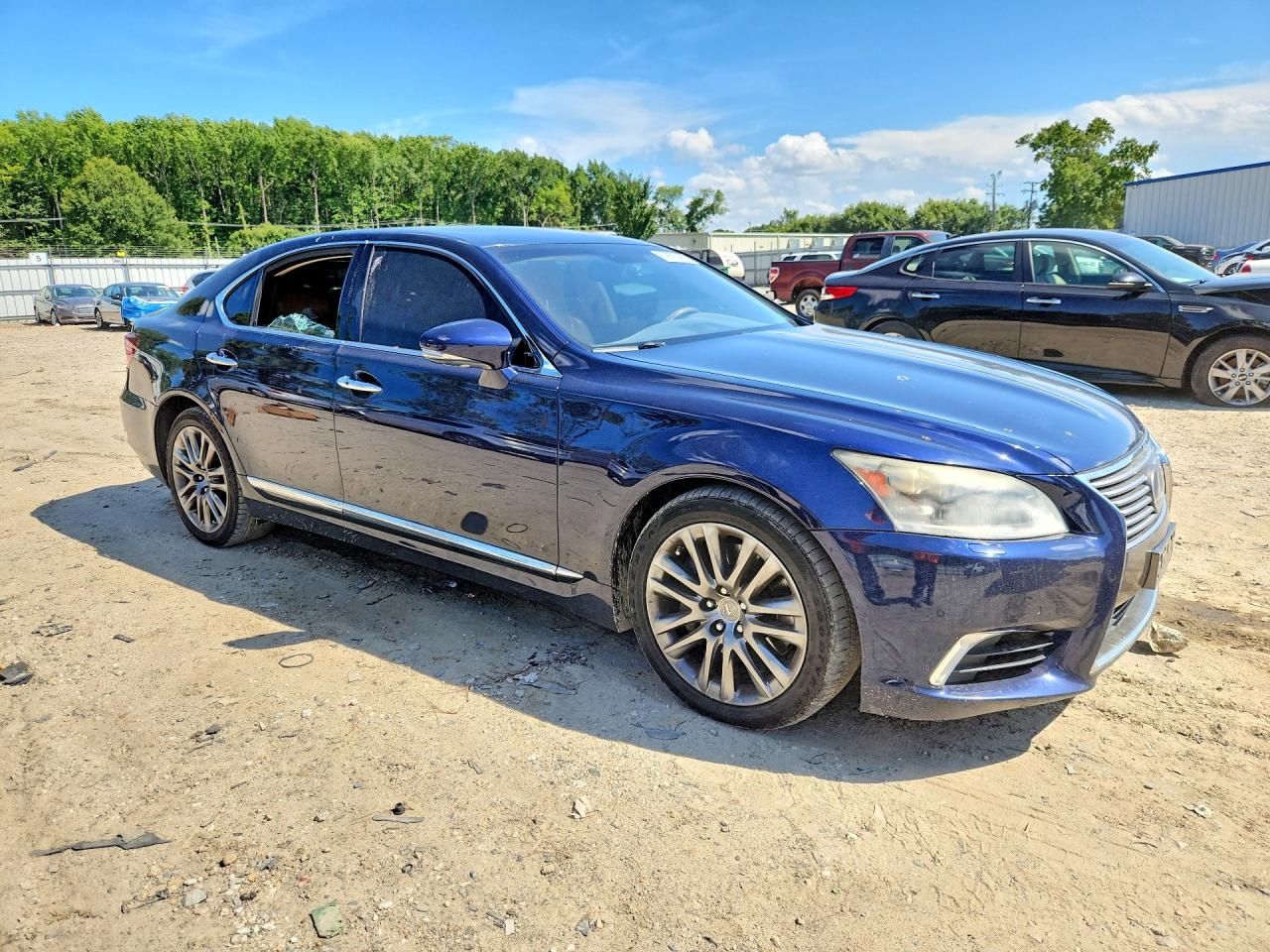 2013 Lexus Ls 460 Blue vin: JTHCL1EF6D5015519