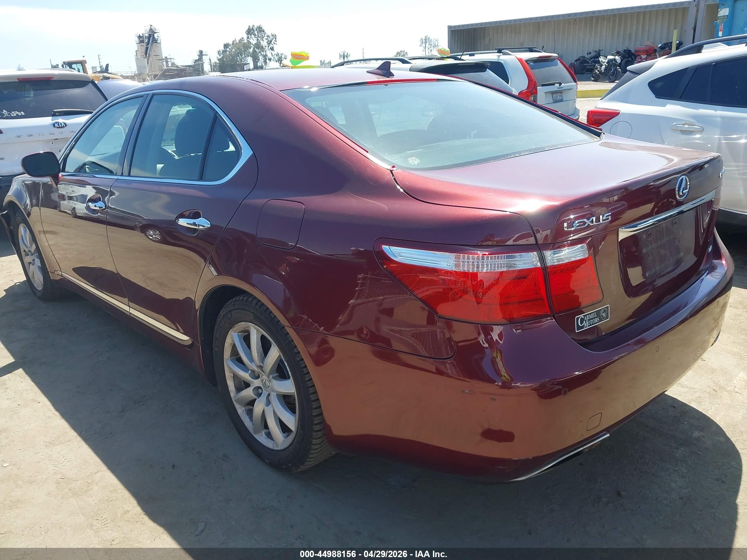 2009 Lexus Ls 460   Burgundy vin: JTHCL46F095002384