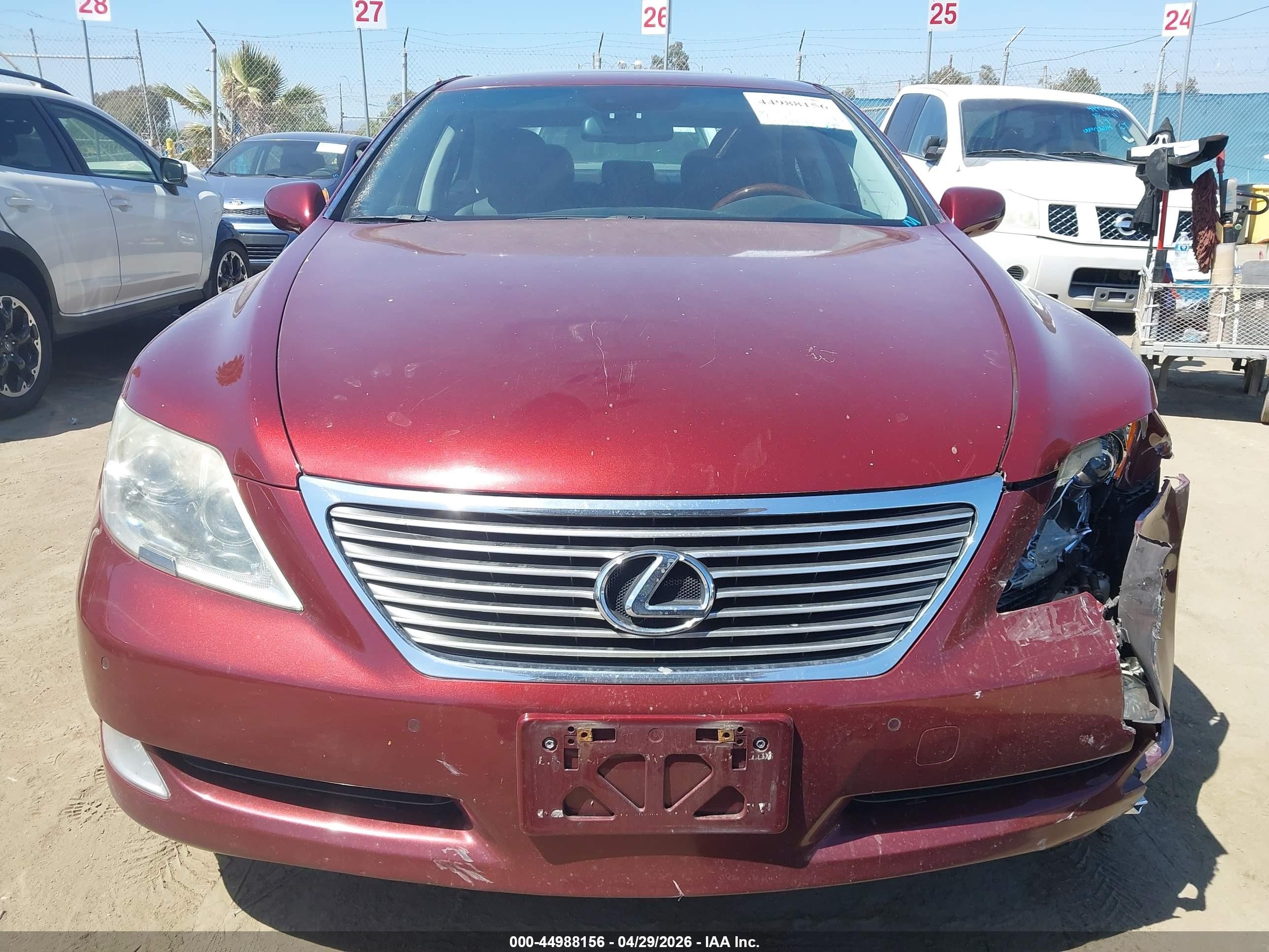 2009 Lexus Ls 460   Burgundy vin: JTHCL46F095002384