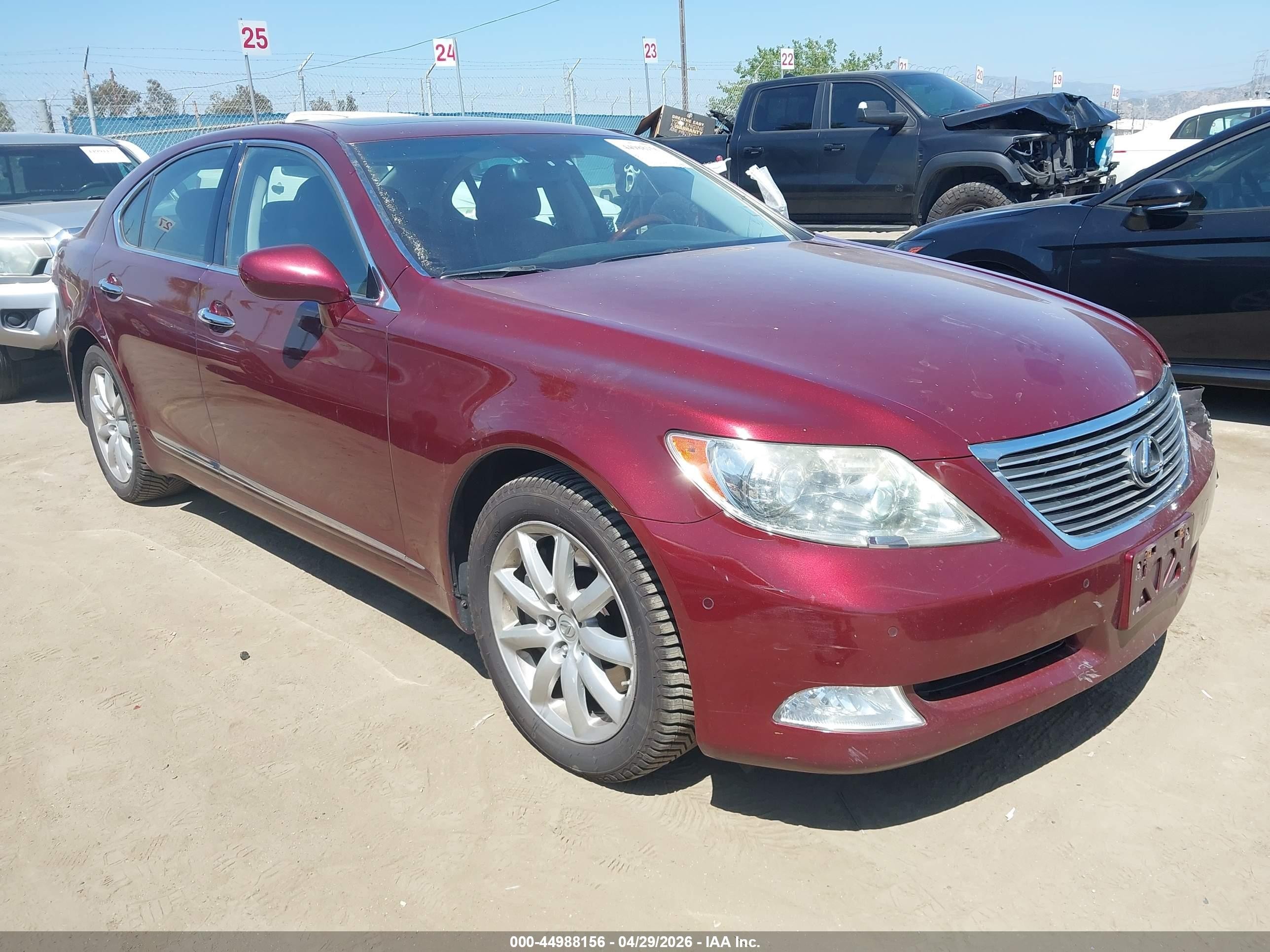 2009 Lexus Ls 460   Burgundy vin: JTHCL46F095002384
