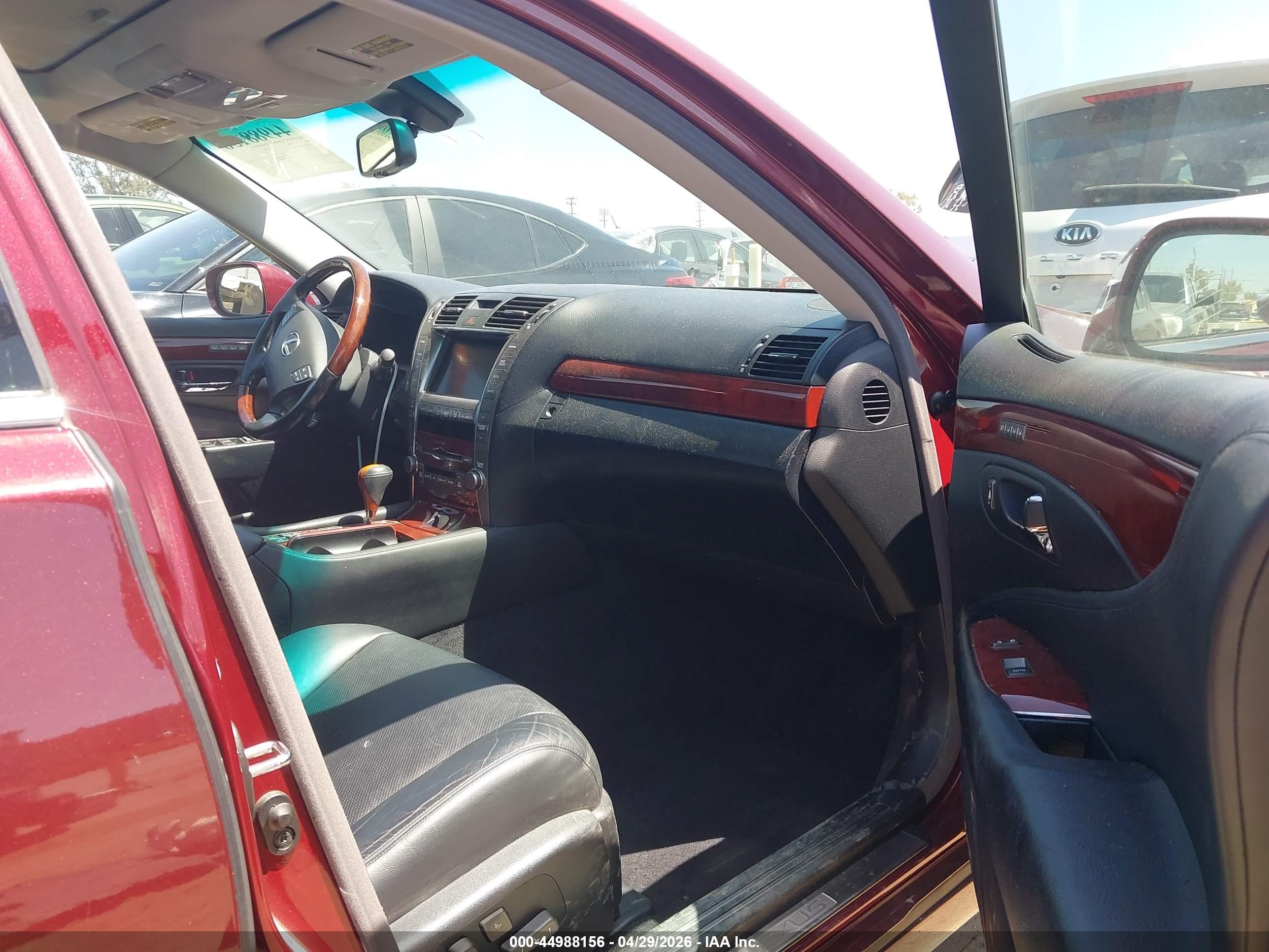 2009 Lexus Ls 460   Burgundy vin: JTHCL46F095002384
