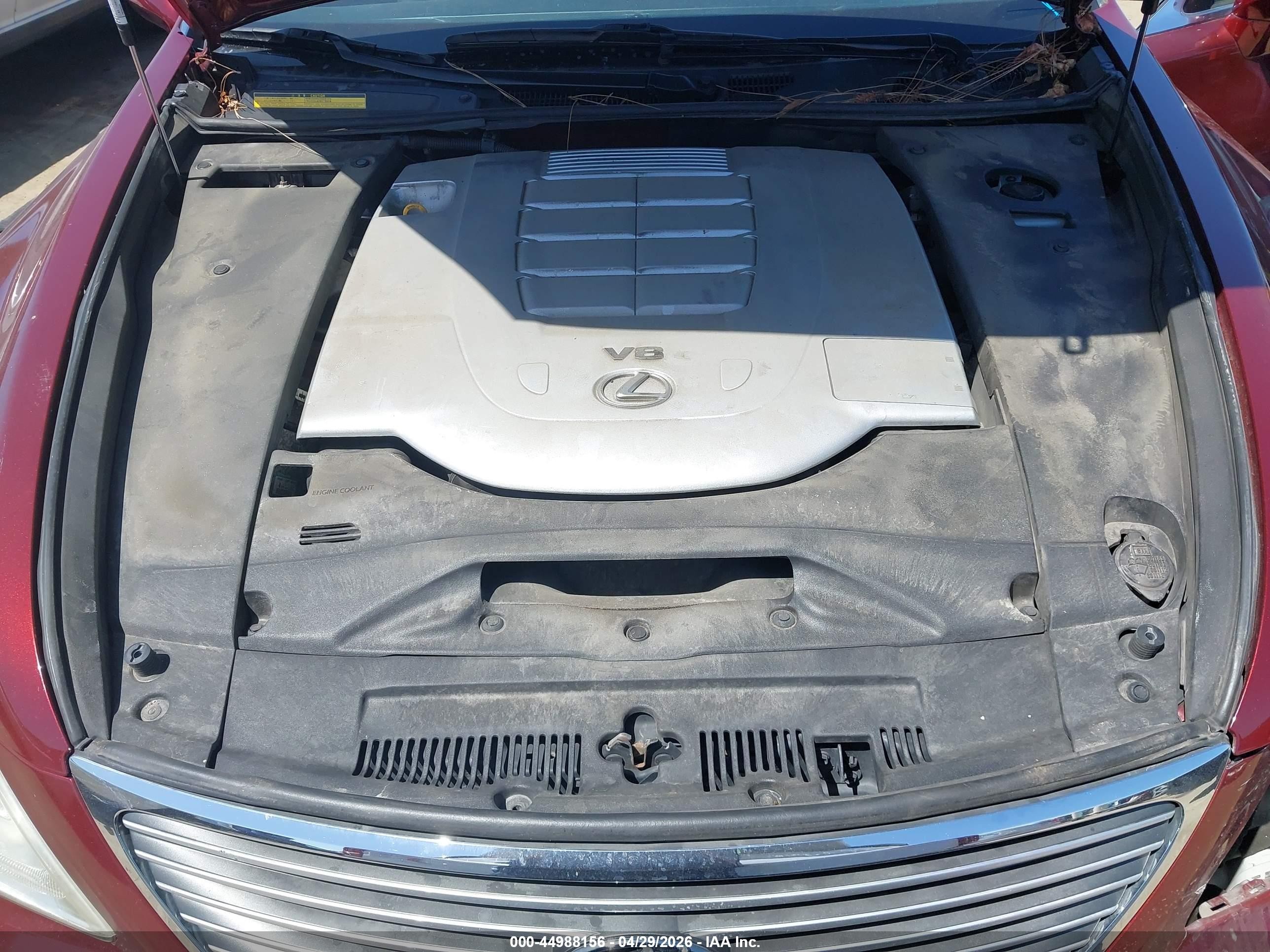 2009 Lexus Ls 460   Burgundy vin: JTHCL46F095002384