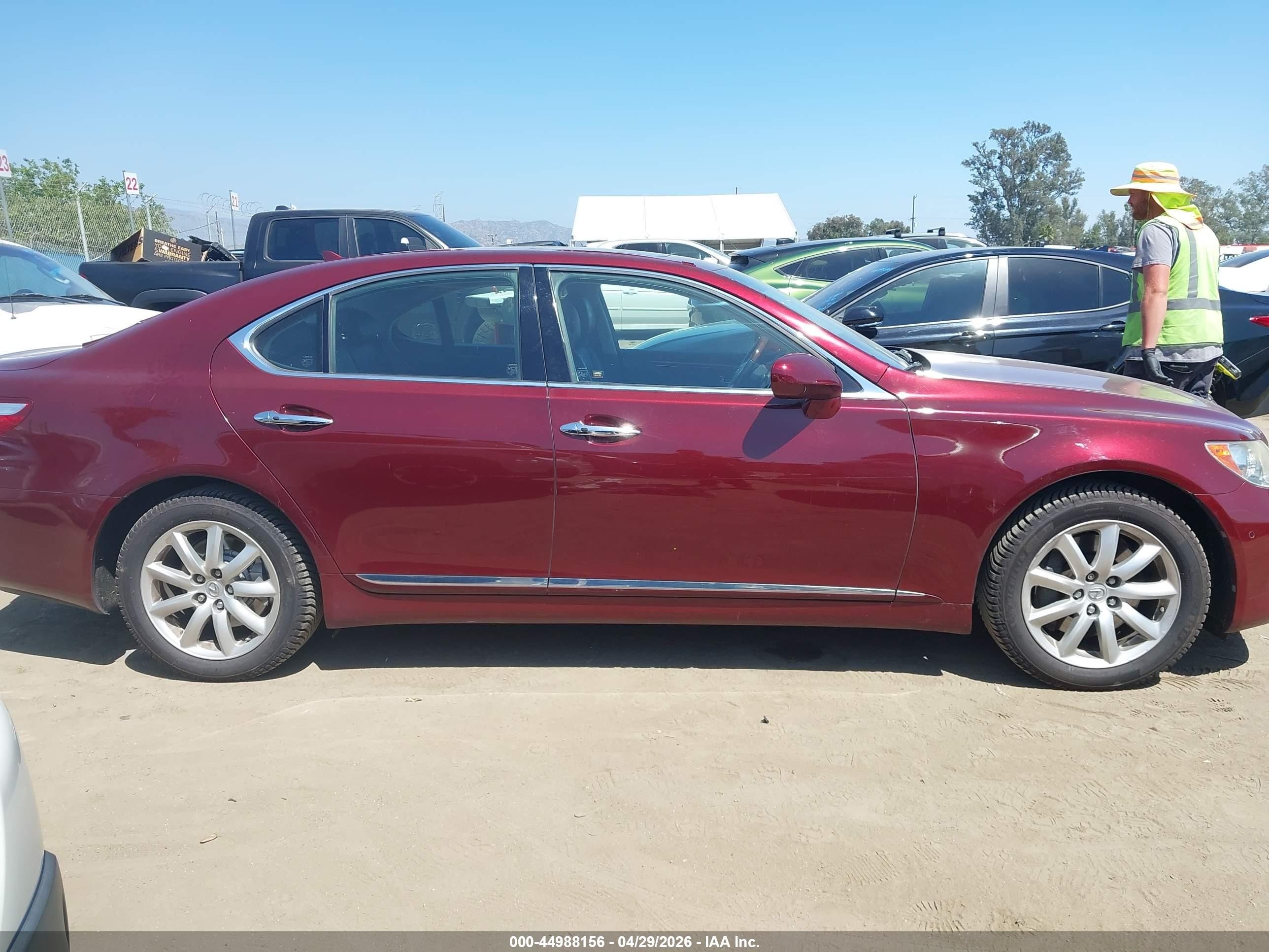 2009 Lexus Ls 460   Burgundy vin: JTHCL46F095002384
