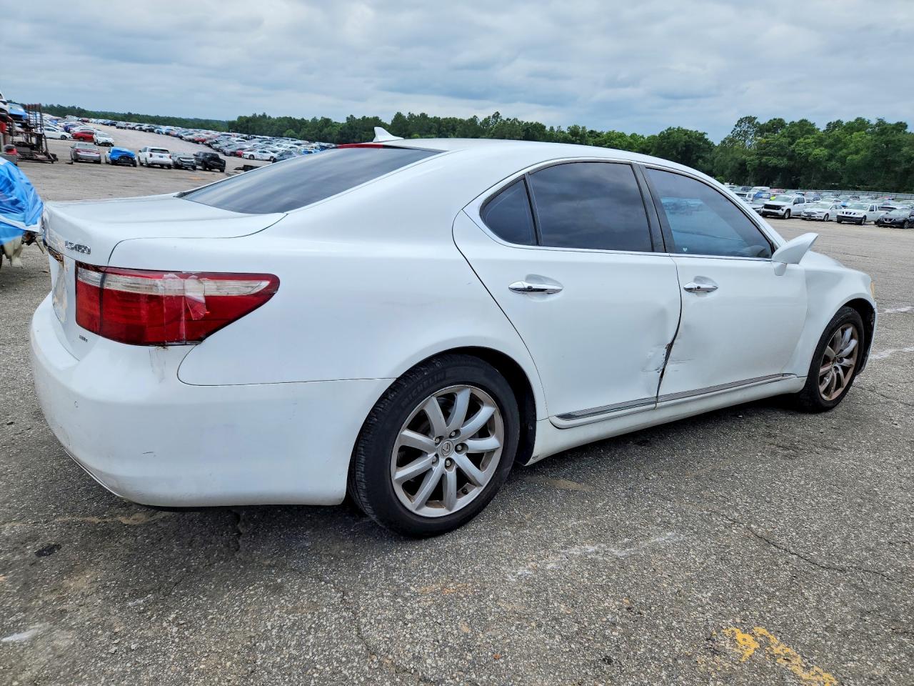 2009 Lexus Ls 460 White vin: JTHCL46F095002966