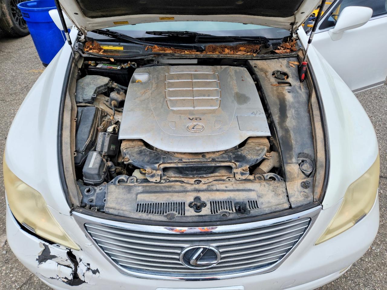 2009 Lexus Ls 460 White vin: JTHCL46F095002966