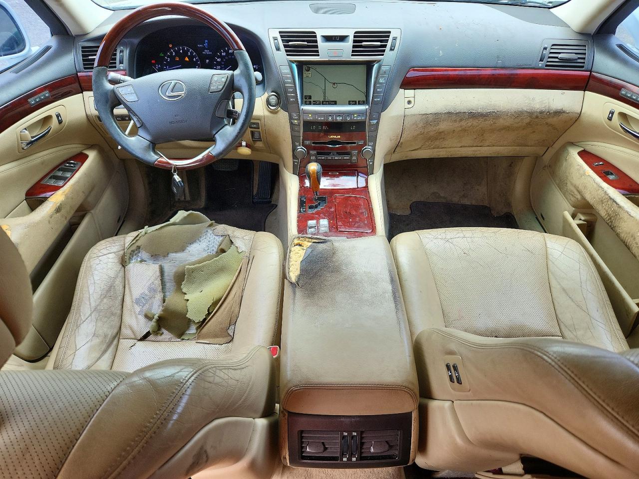 2009 Lexus Ls 460 White vin: JTHCL46F095002966