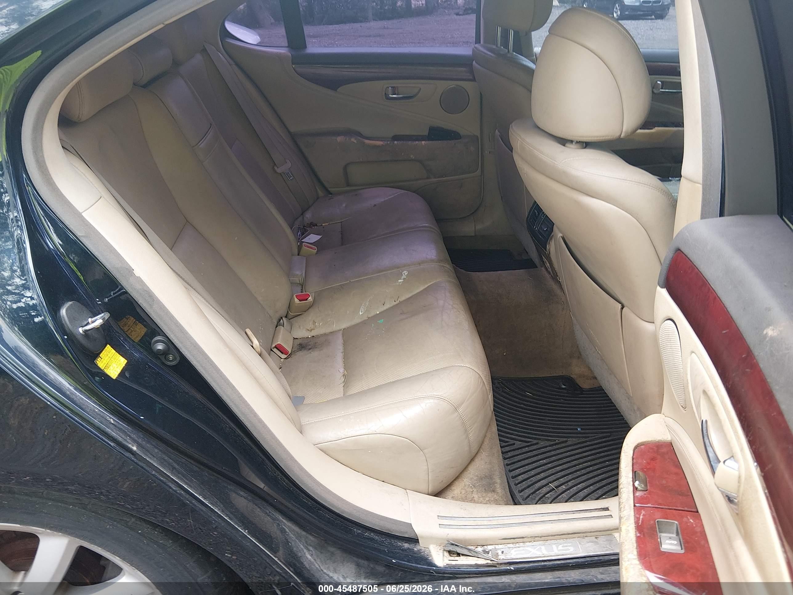 2009 Lexus Ls 460   Black vin: JTHCL46F495003893