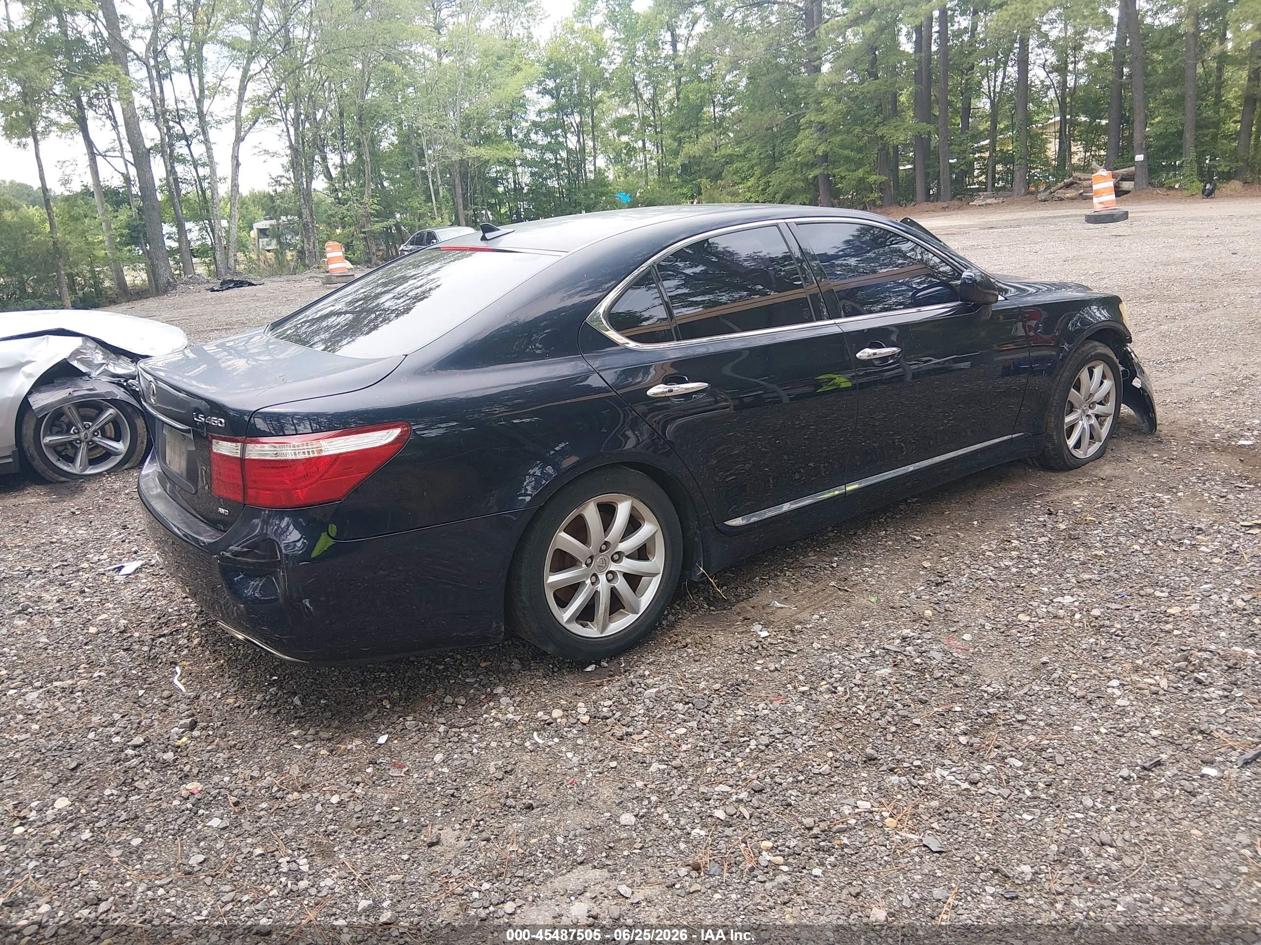 2009 Lexus Ls 460   Black vin: JTHCL46F495003893