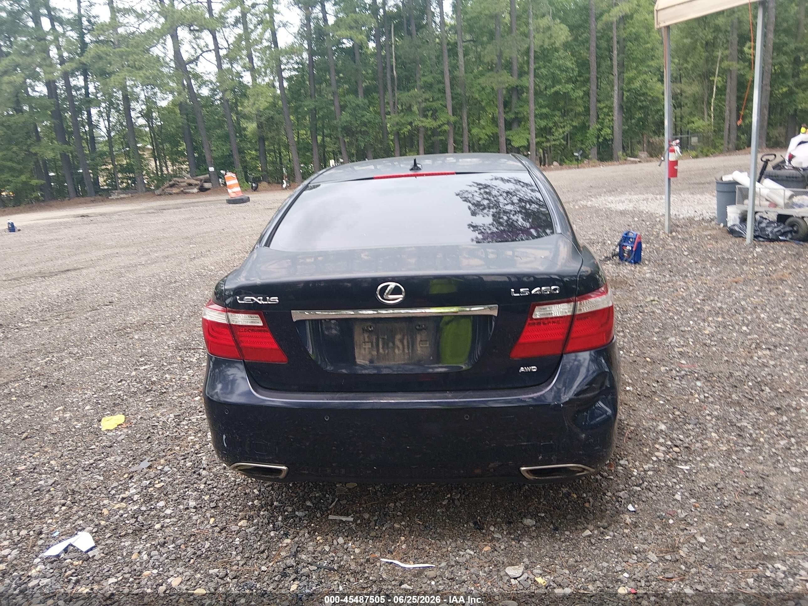 2009 Lexus Ls 460   Black vin: JTHCL46F495003893