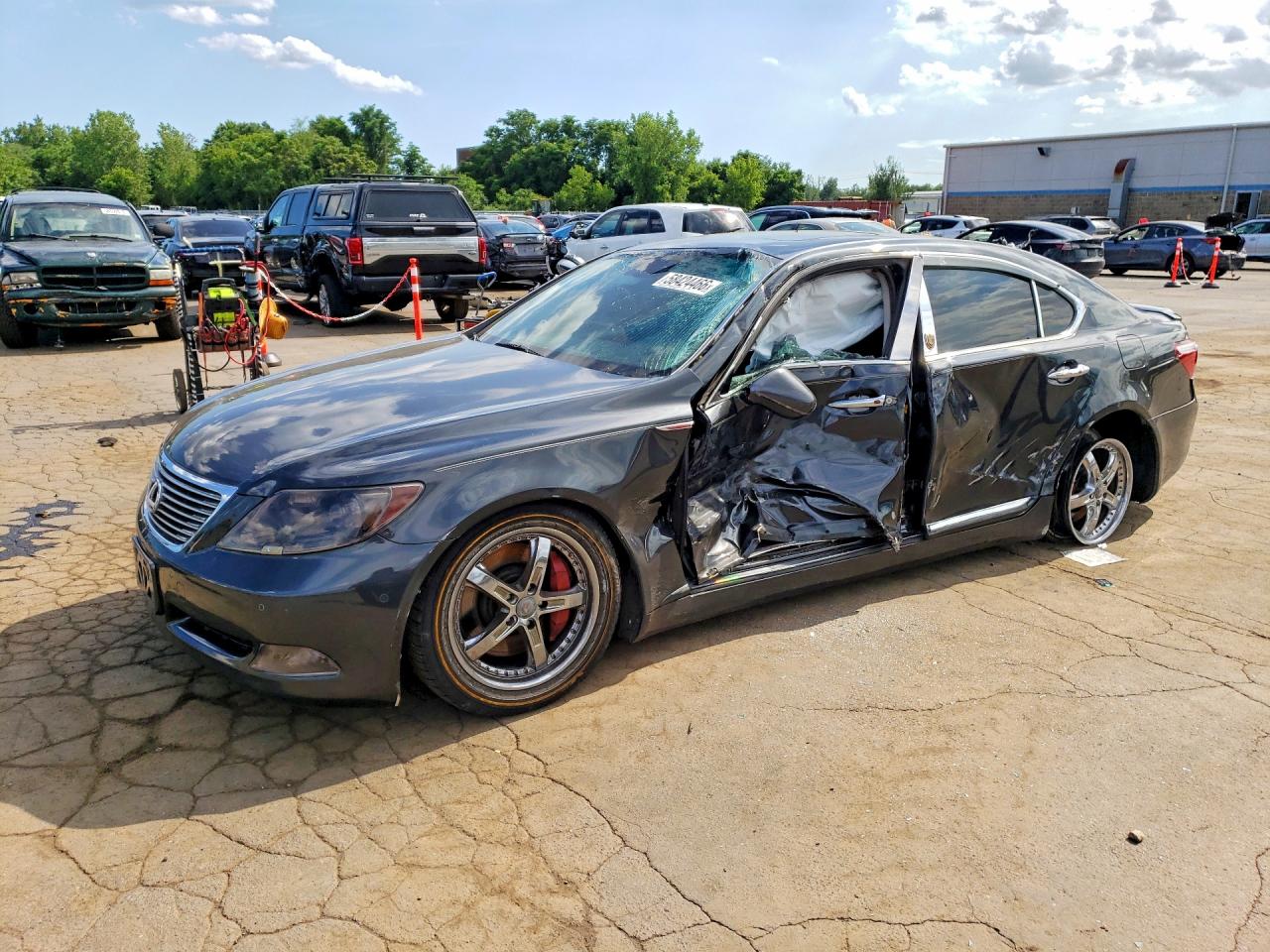 2009 Lexus Ls 460 Charcoal vin: JTHCL46F595000260