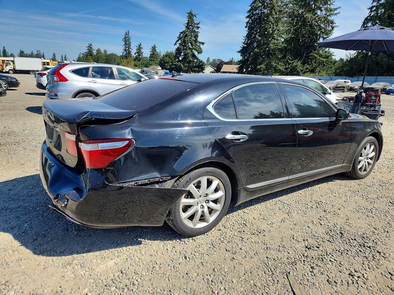2009 Lexus Ls 460 Black vin: JTHCL46F595002414