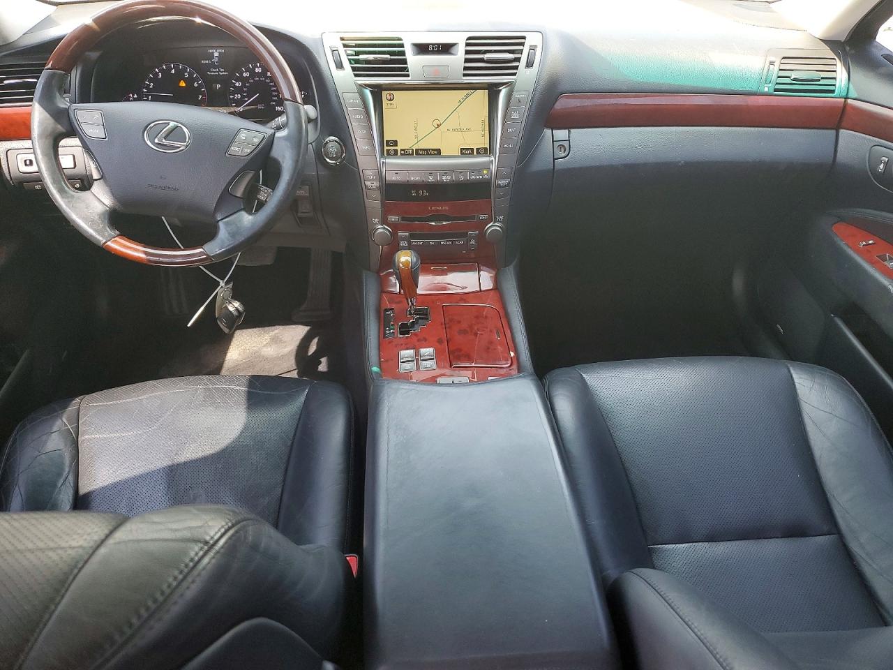 2009 Lexus Ls 460 Black vin: JTHCL46F695004575