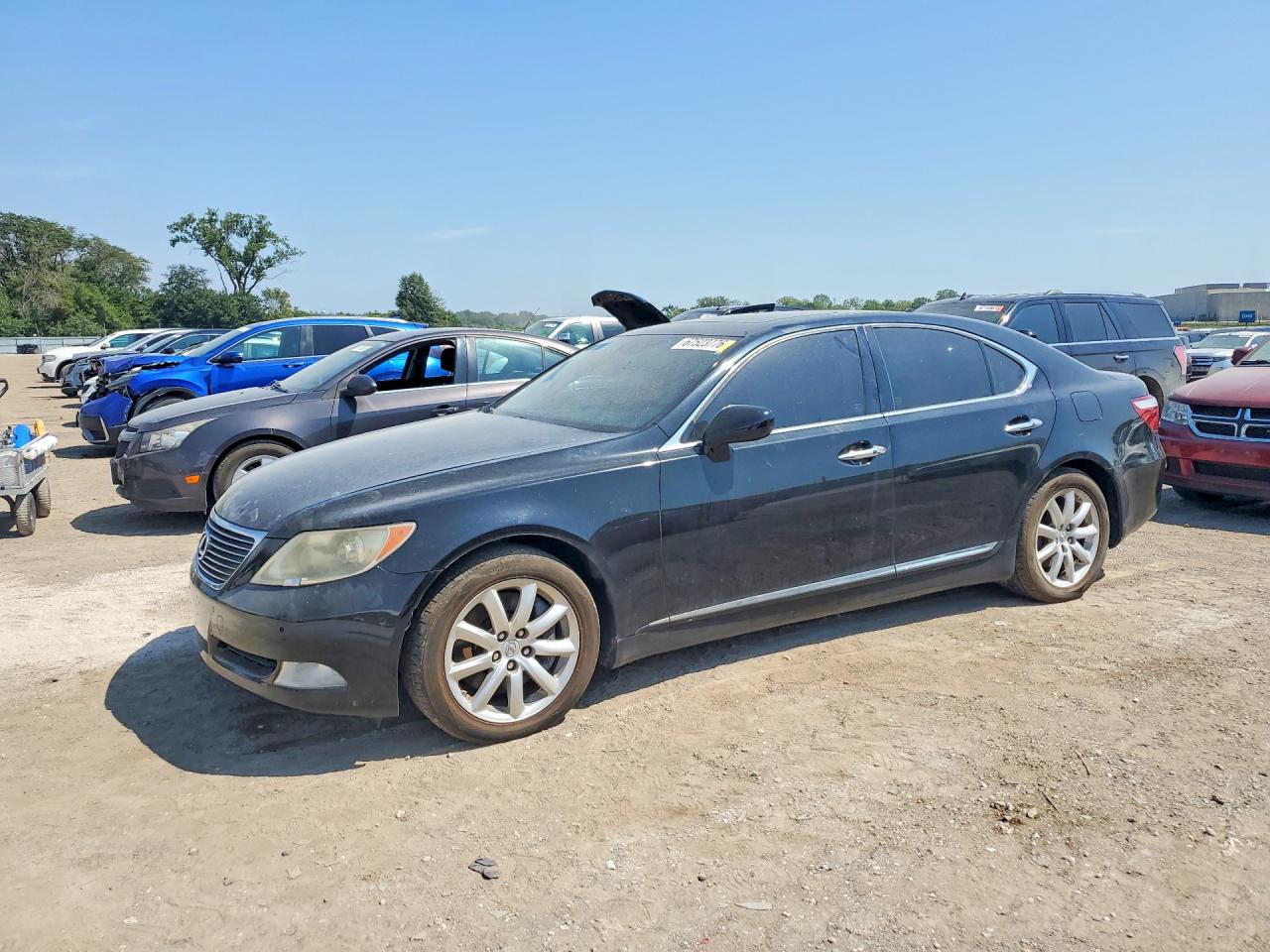 2009 Lexus Ls 460 Black vin: JTHCL46F695004575