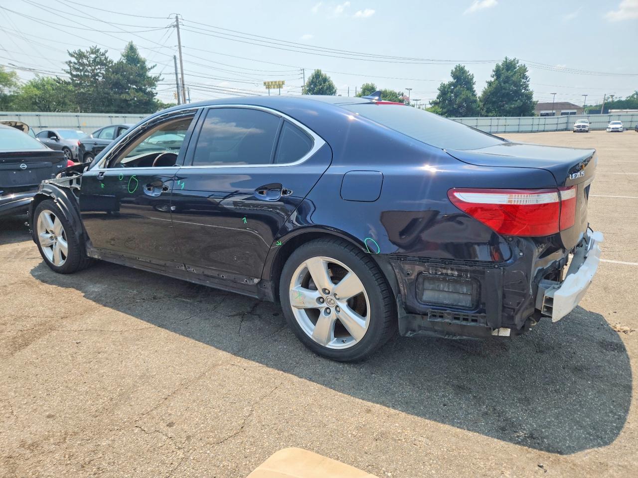 2009 Lexus Ls 460 Blue vin: JTHCL46F895001161