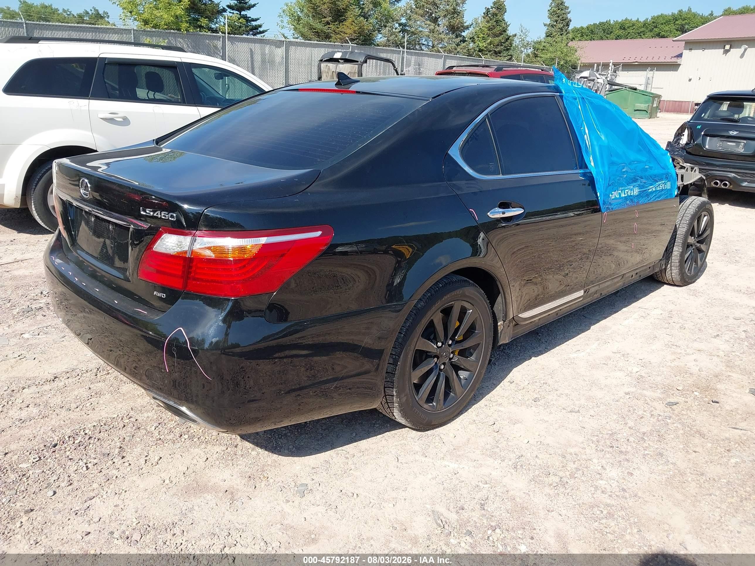 2012 Lexus Ls 460   Black vin: JTHCL5EF0C5013805