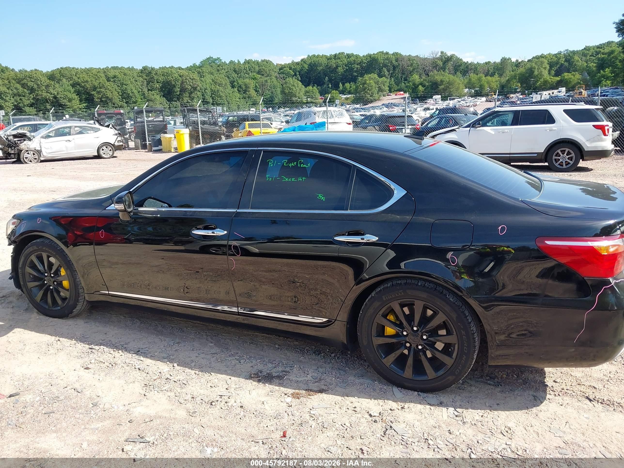2012 Lexus Ls 460   Black vin: JTHCL5EF0C5013805