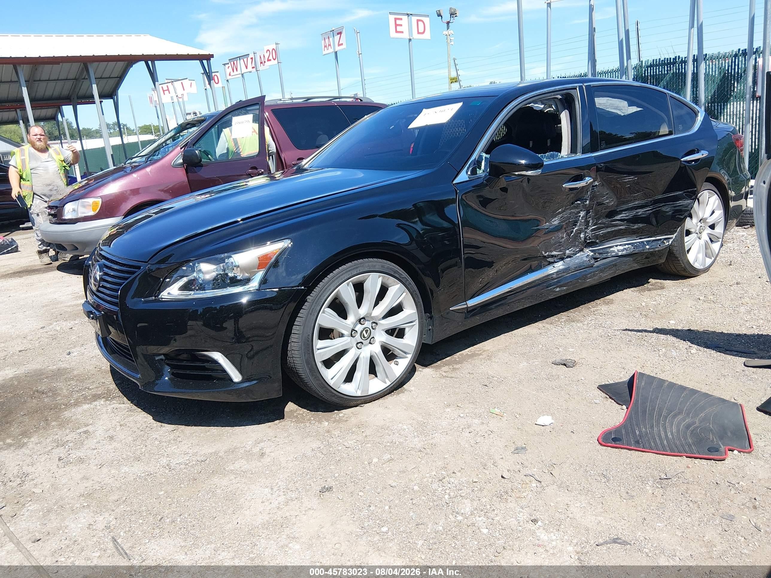 2013 Lexus Ls 460   Black vin: JTHCL5EF0D5018195