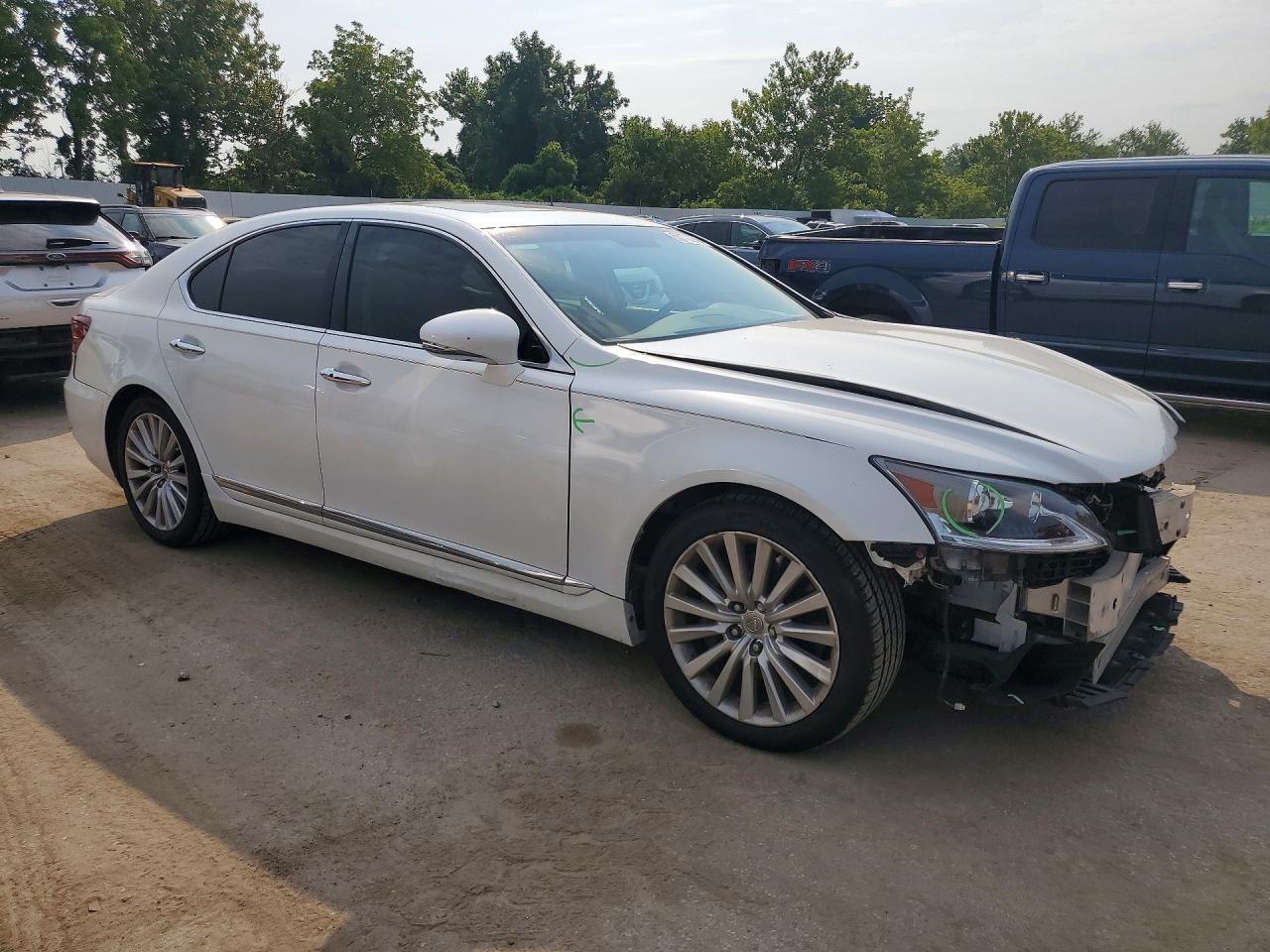 2013 Lexus Ls 460 White vin: JTHCL5EF0D5019251