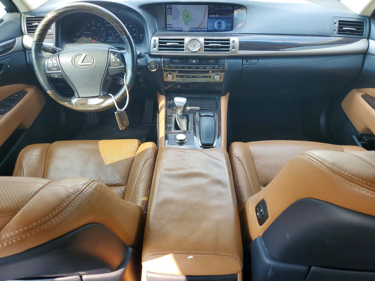 2013 Lexus Ls 460 White vin: JTHCL5EF0D5019251