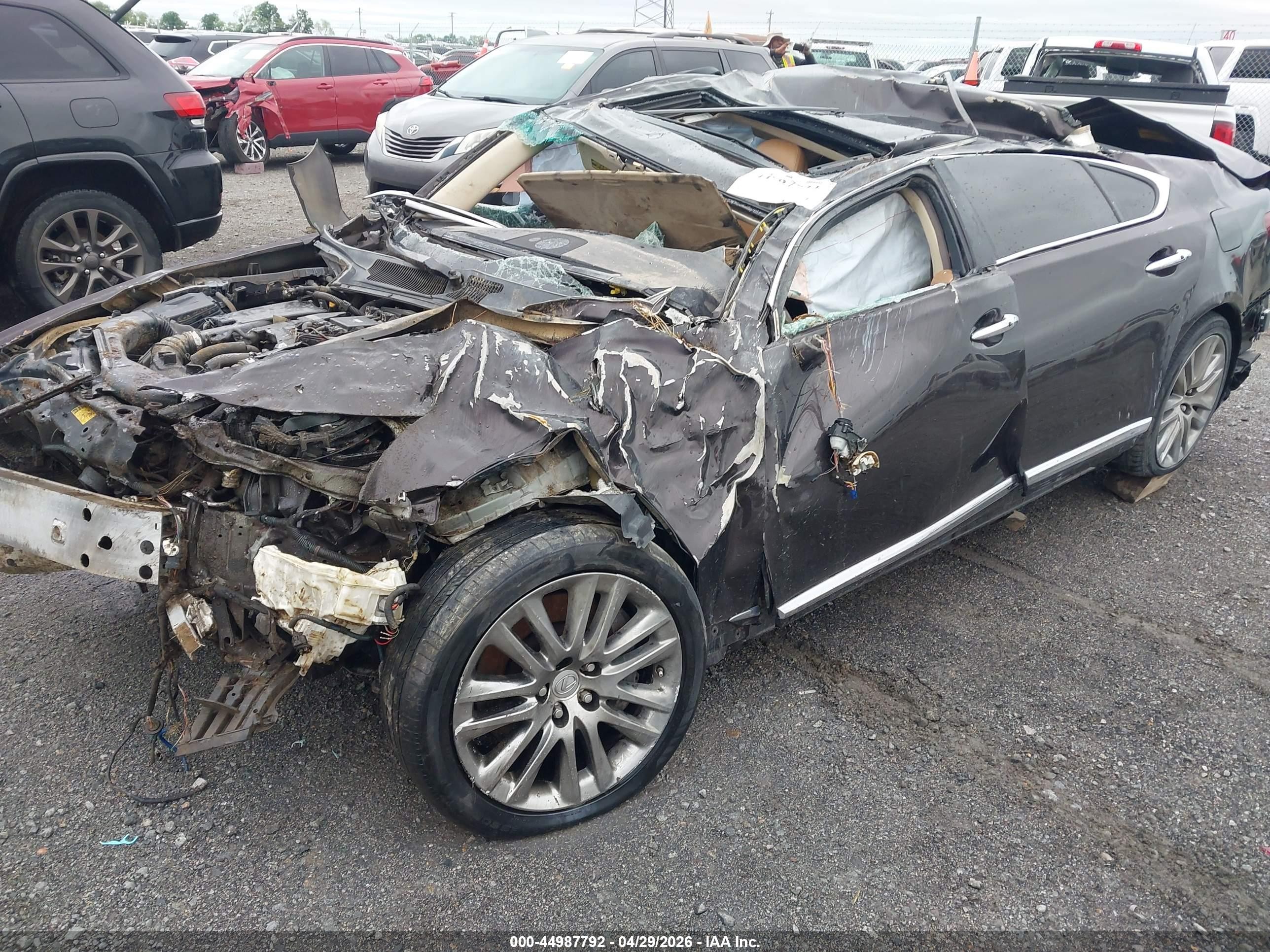 2013 Lexus Ls 460 Gray vin: JTHCL5EF1D5016911