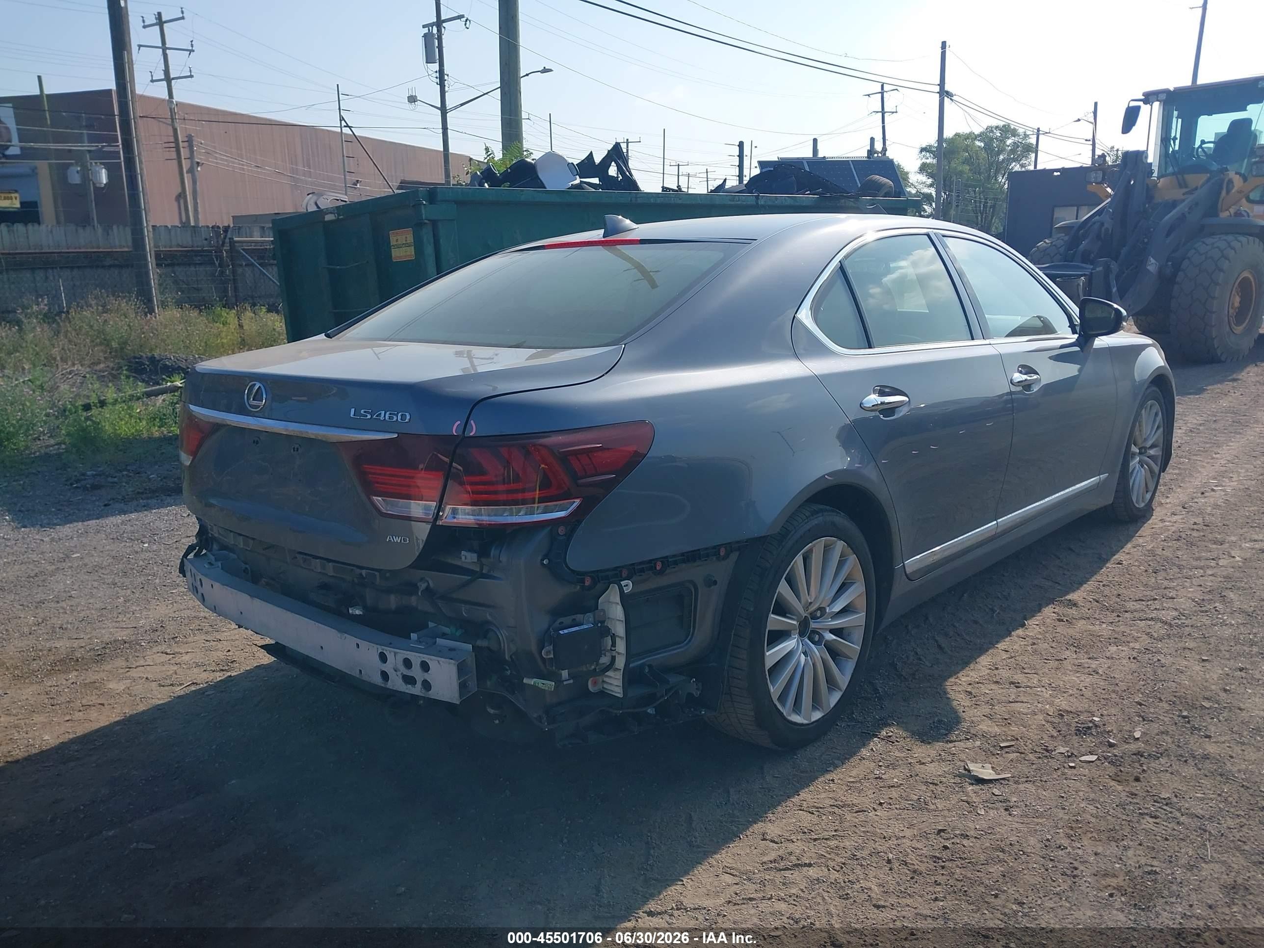 2014 Lexus Ls 460   Серый vin: JTHCL5EF2E5019818