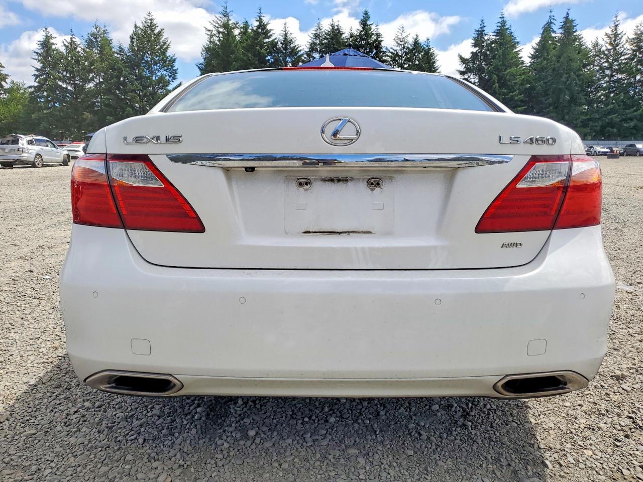 2010 Lexus Ls 460 White vin: JTHCL5EF3A5005596
