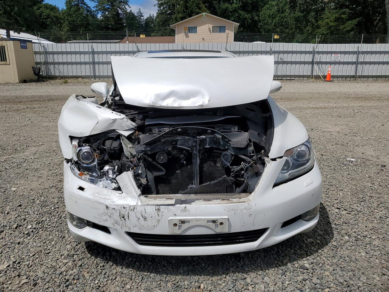 2010 Lexus Ls 460 White vin: JTHCL5EF3A5005596