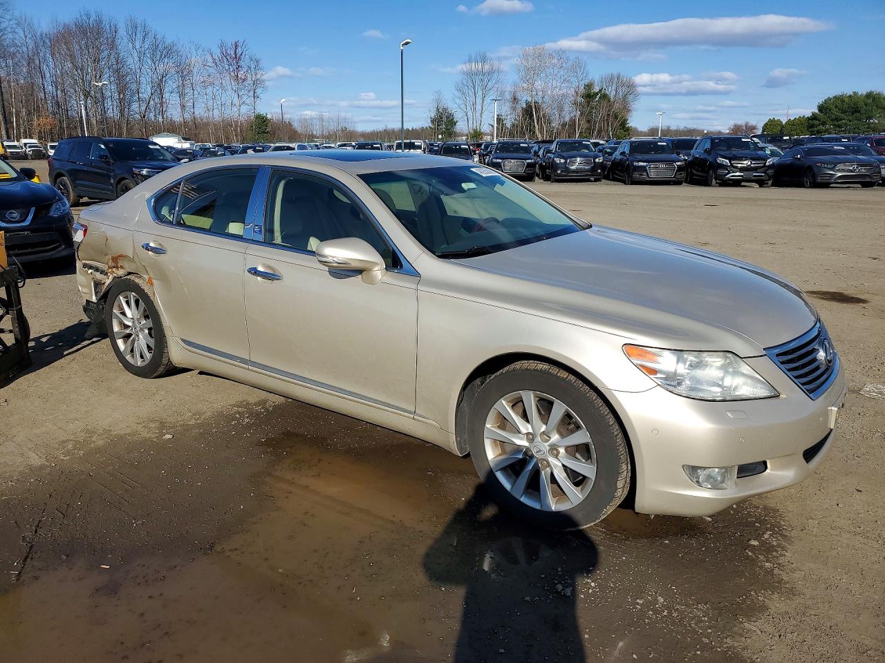 2010 Lexus Ls 460 Base Tan vin: JTHCL5EF3A5007929