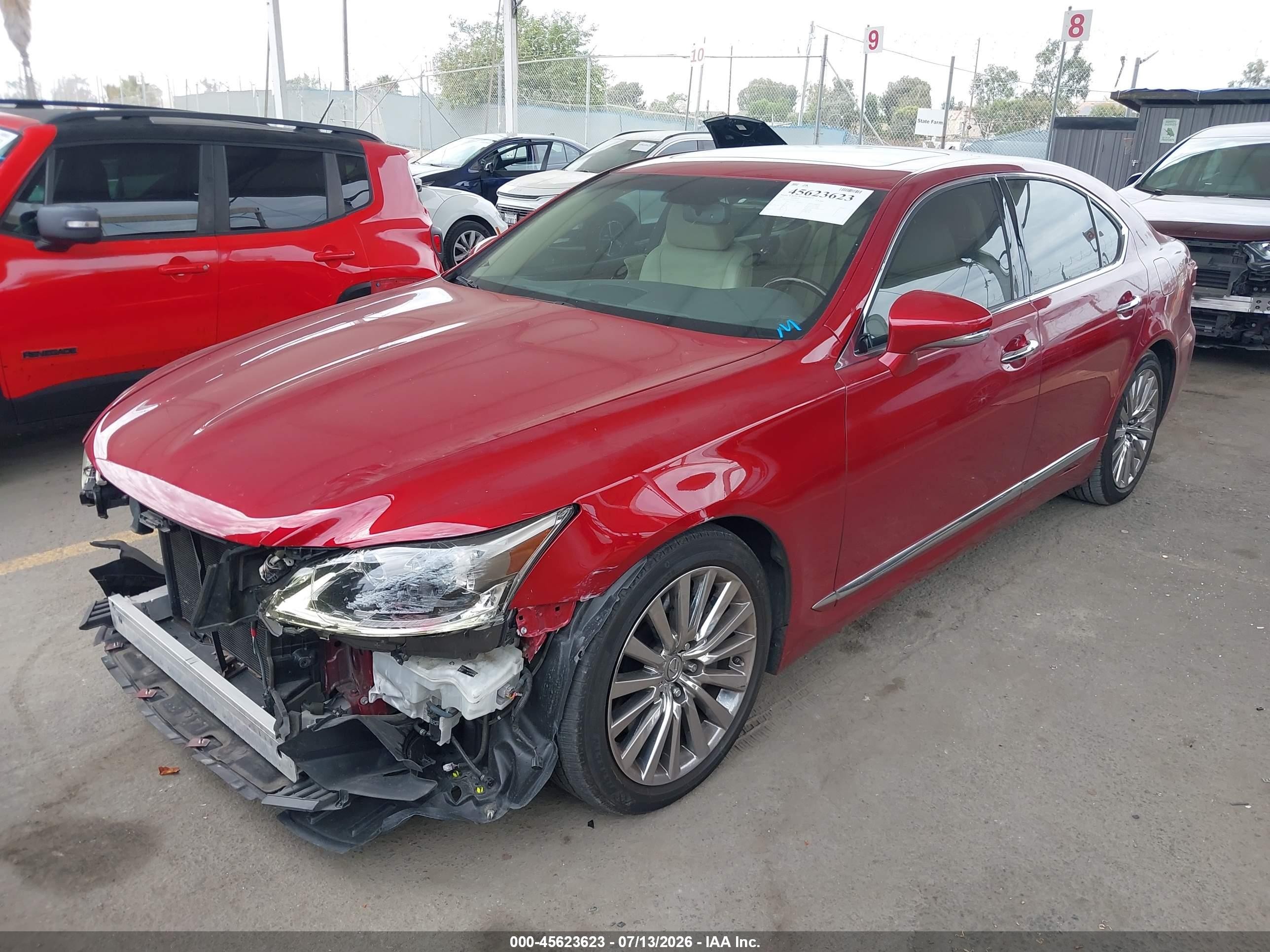 2013 Lexus Ls 460   Red vin: JTHCL5EF3D5017705