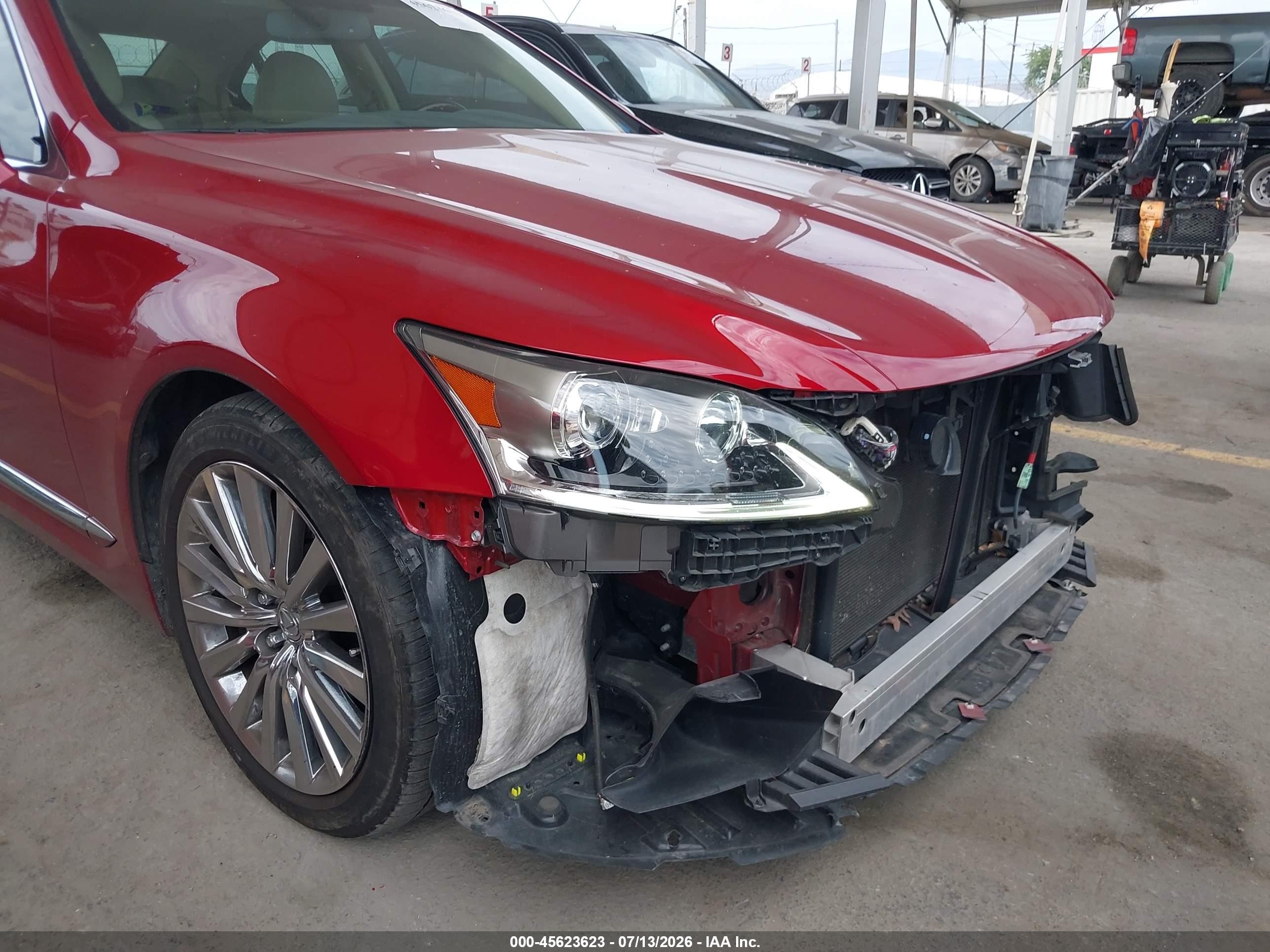 2013 Lexus Ls 460   Red vin: JTHCL5EF3D5017705