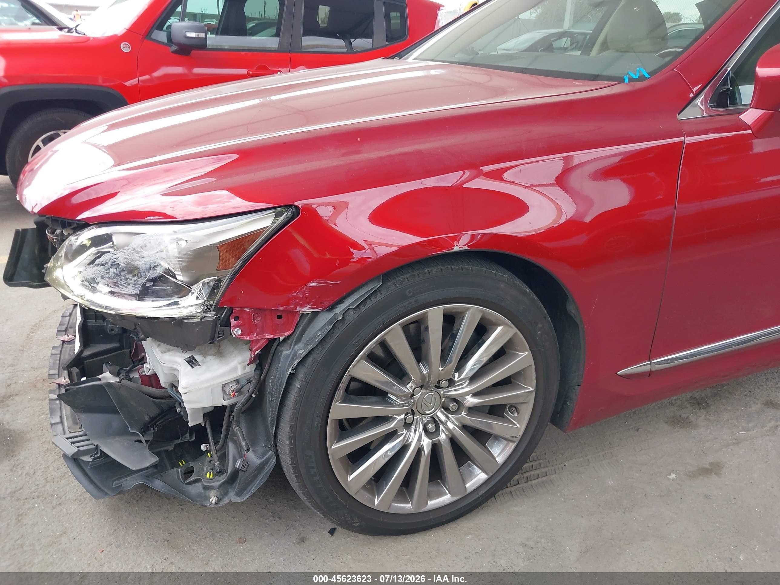 2013 Lexus Ls 460   Red vin: JTHCL5EF3D5017705