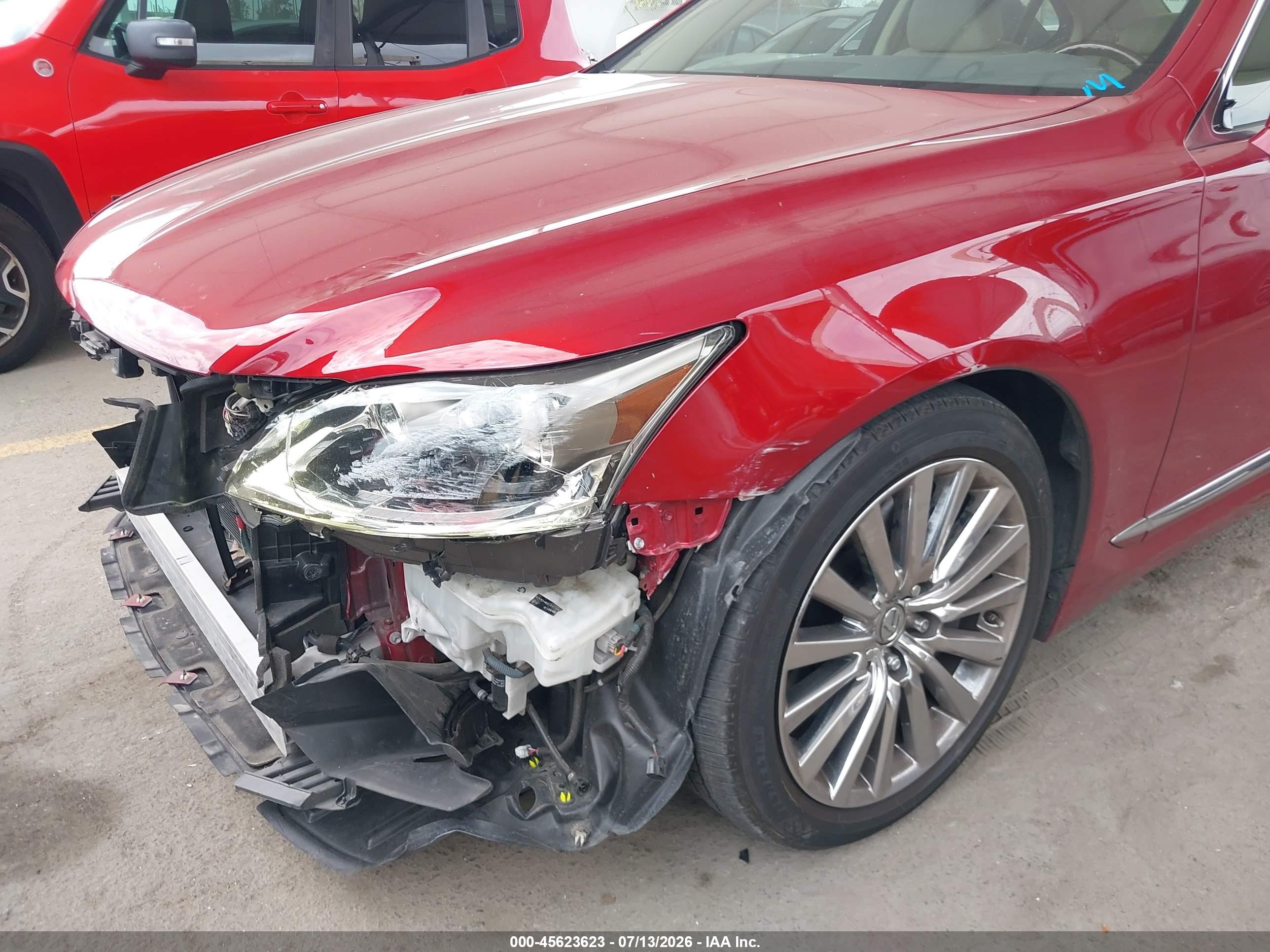 2013 Lexus Ls 460   Red vin: JTHCL5EF3D5017705