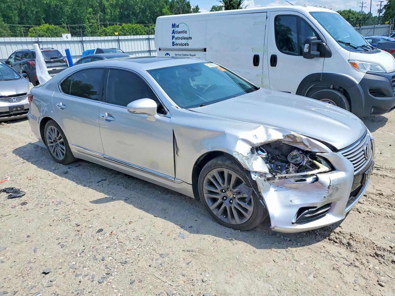 2013 Lexus Ls 460 Silver vin: JTHCL5EF3D5019261