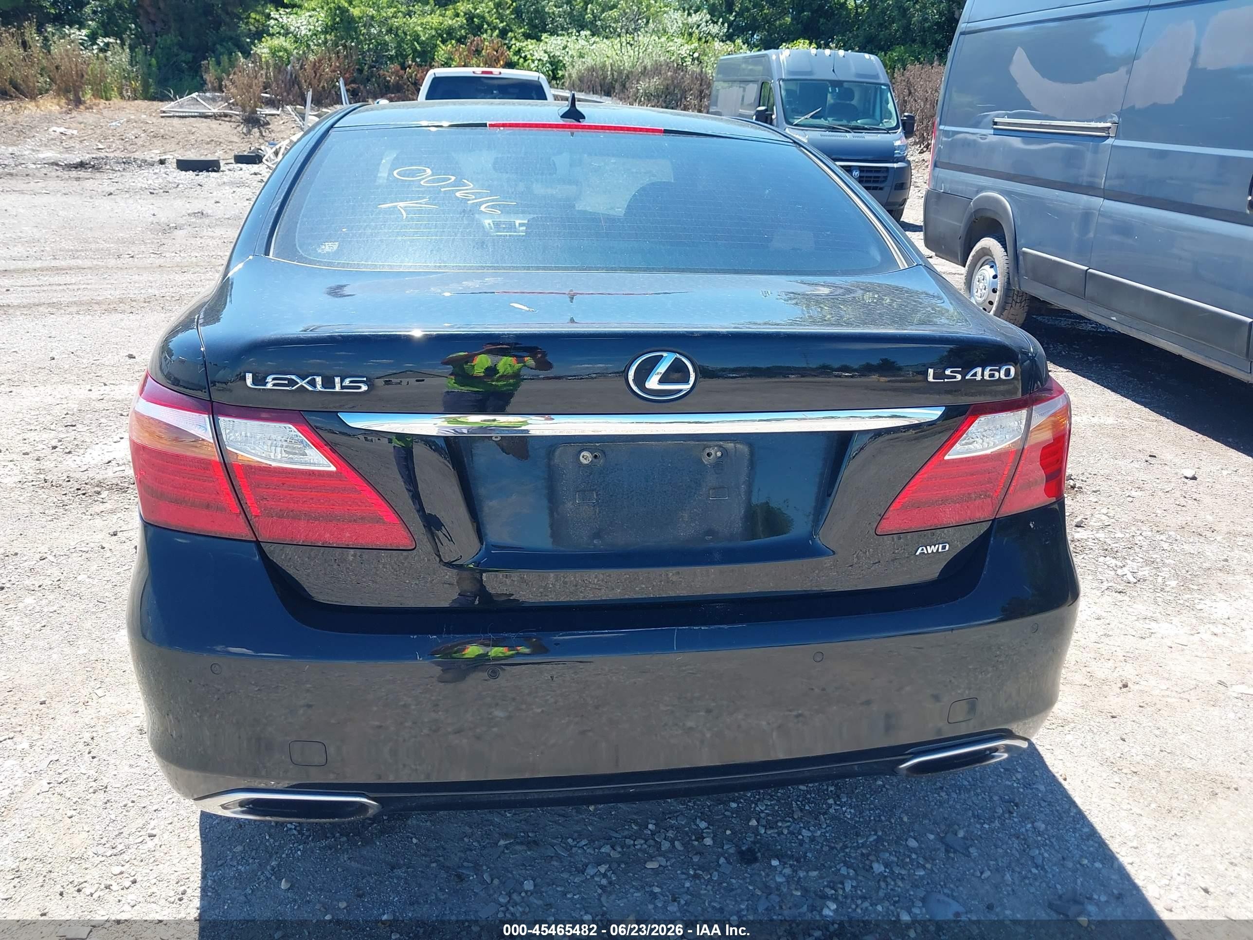 2010 Lexus Ls 460   Black vin: JTHCL5EF4A5007616