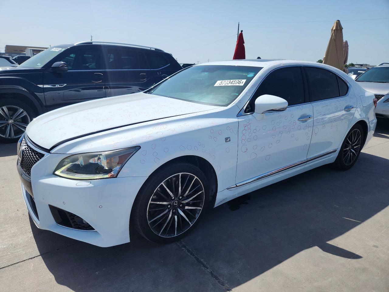 2013 Lexus Ls 460 White vin: JTHCL5EF4D5015932