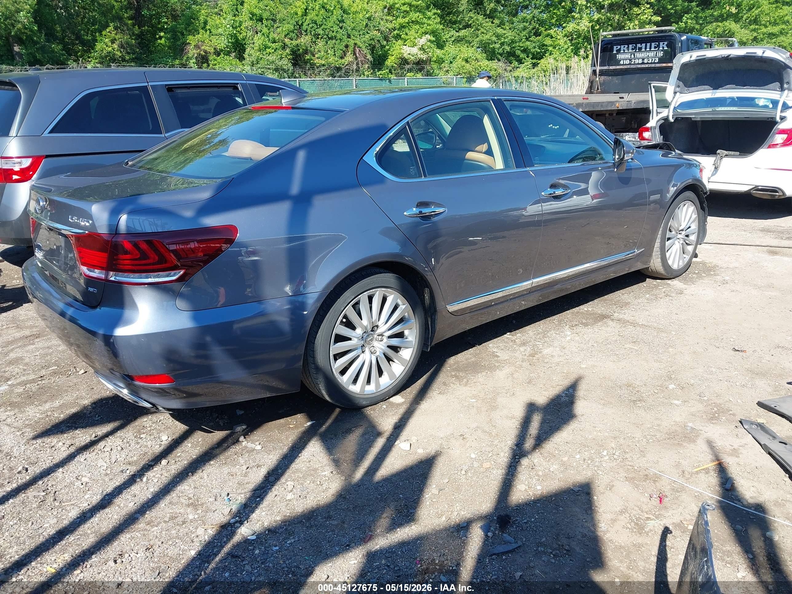 2014 Lexus Ls 460 Gray vin: JTHCL5EF5E5022809