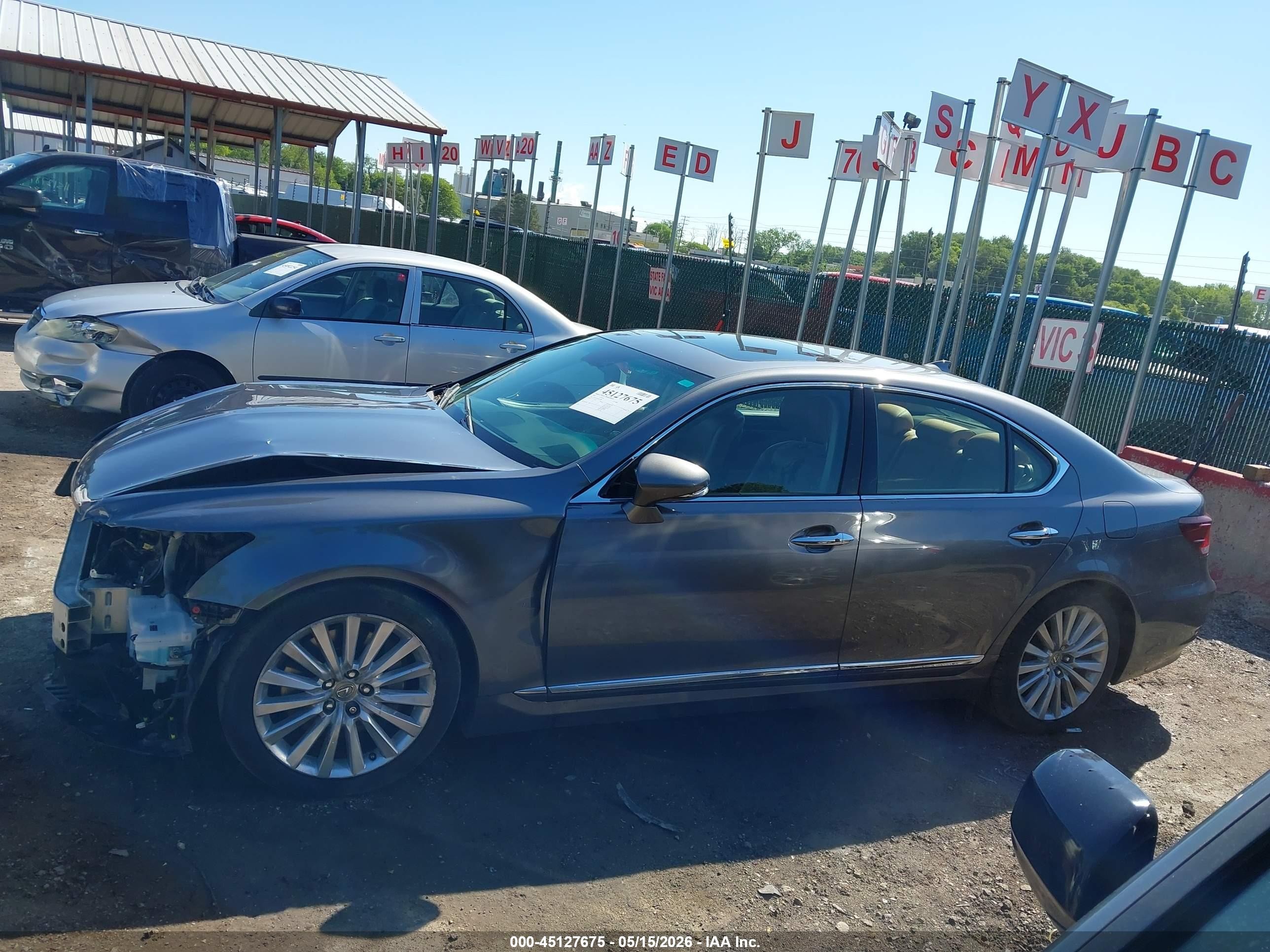 2014 Lexus Ls 460 Gray vin: JTHCL5EF5E5022809