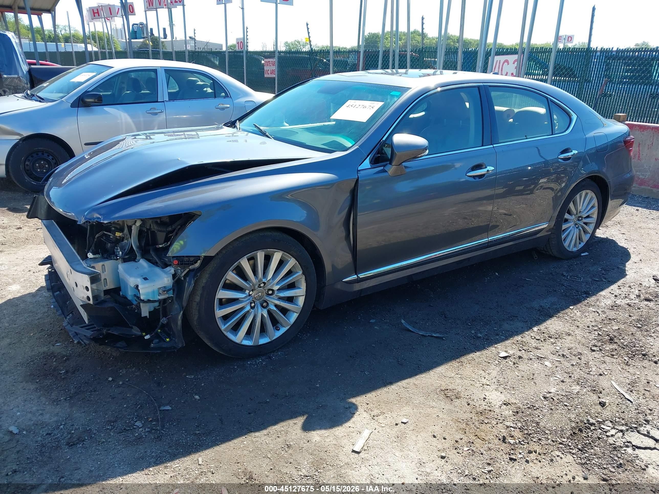 2014 Lexus Ls 460 Gray vin: JTHCL5EF5E5022809